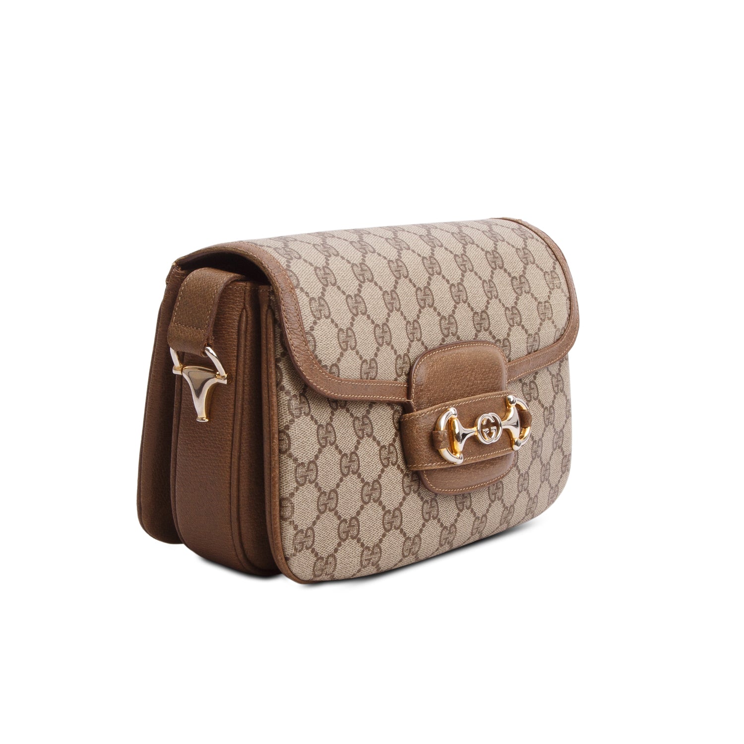 Gucci Vintage GG Supreme Monogram Horsebit 1955 Medium Shoulder Bag