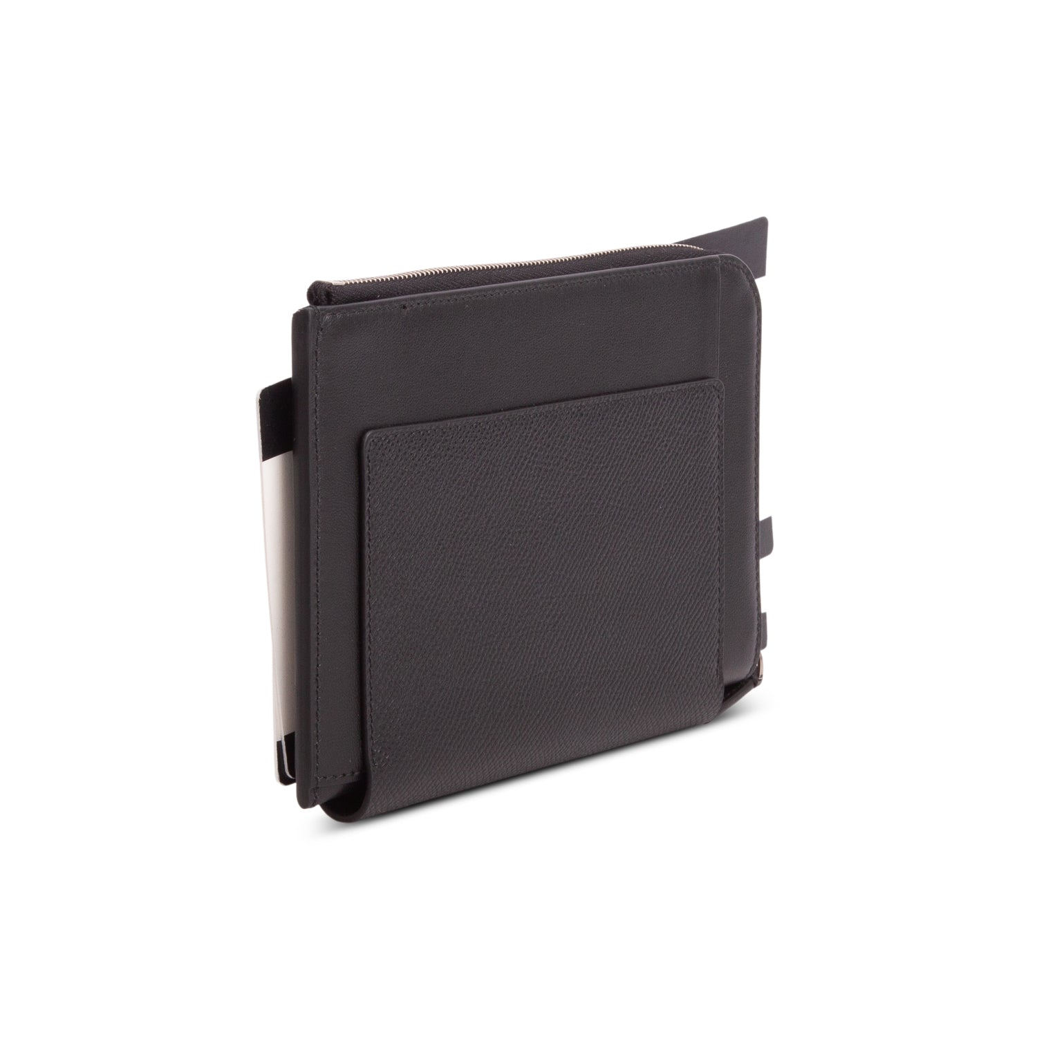 Balenciaga Black Textured Calfskin Passport Phone Holder w/ Box & Strap