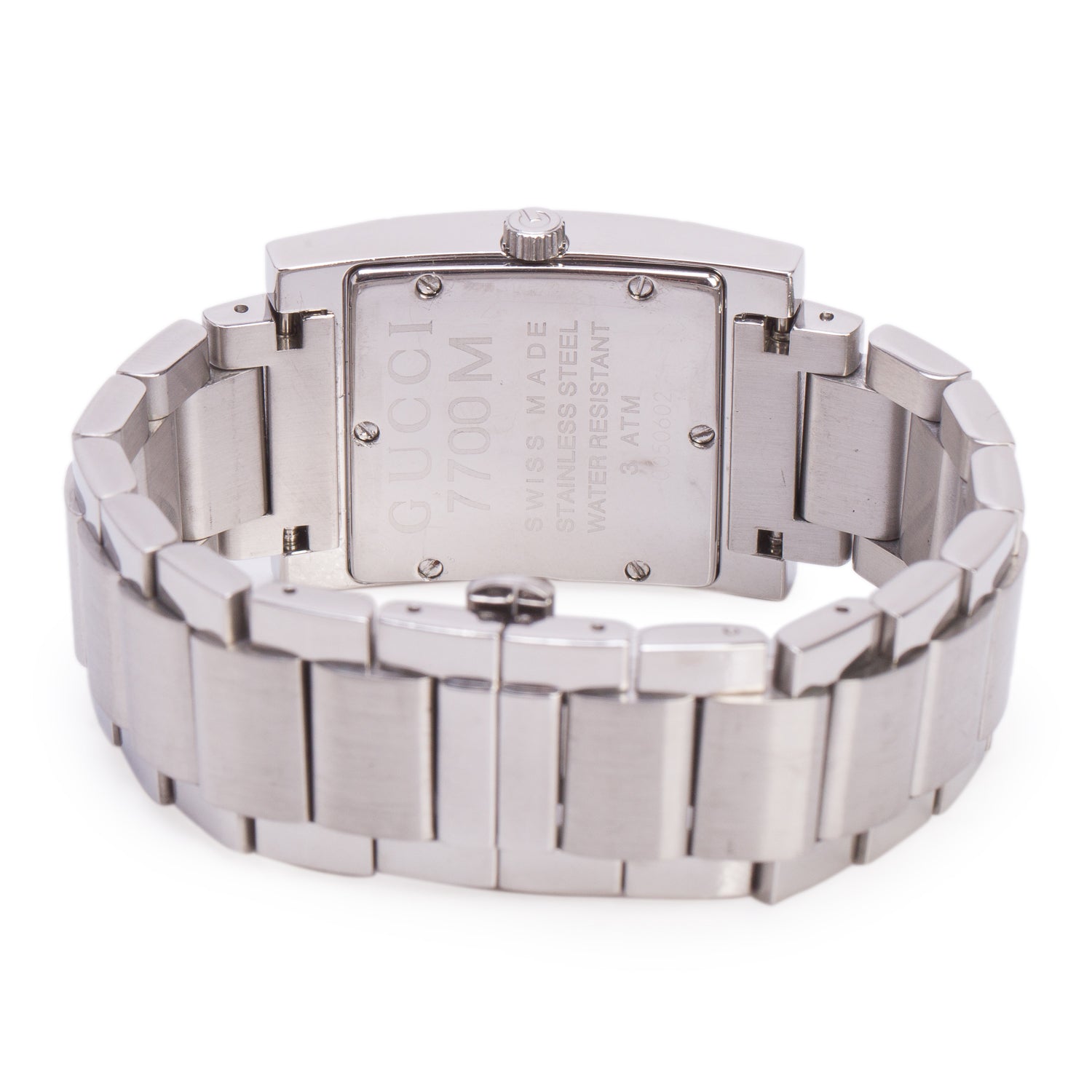Gucci Stainless Steel 7700 Series Quartz Watch Silver Dial