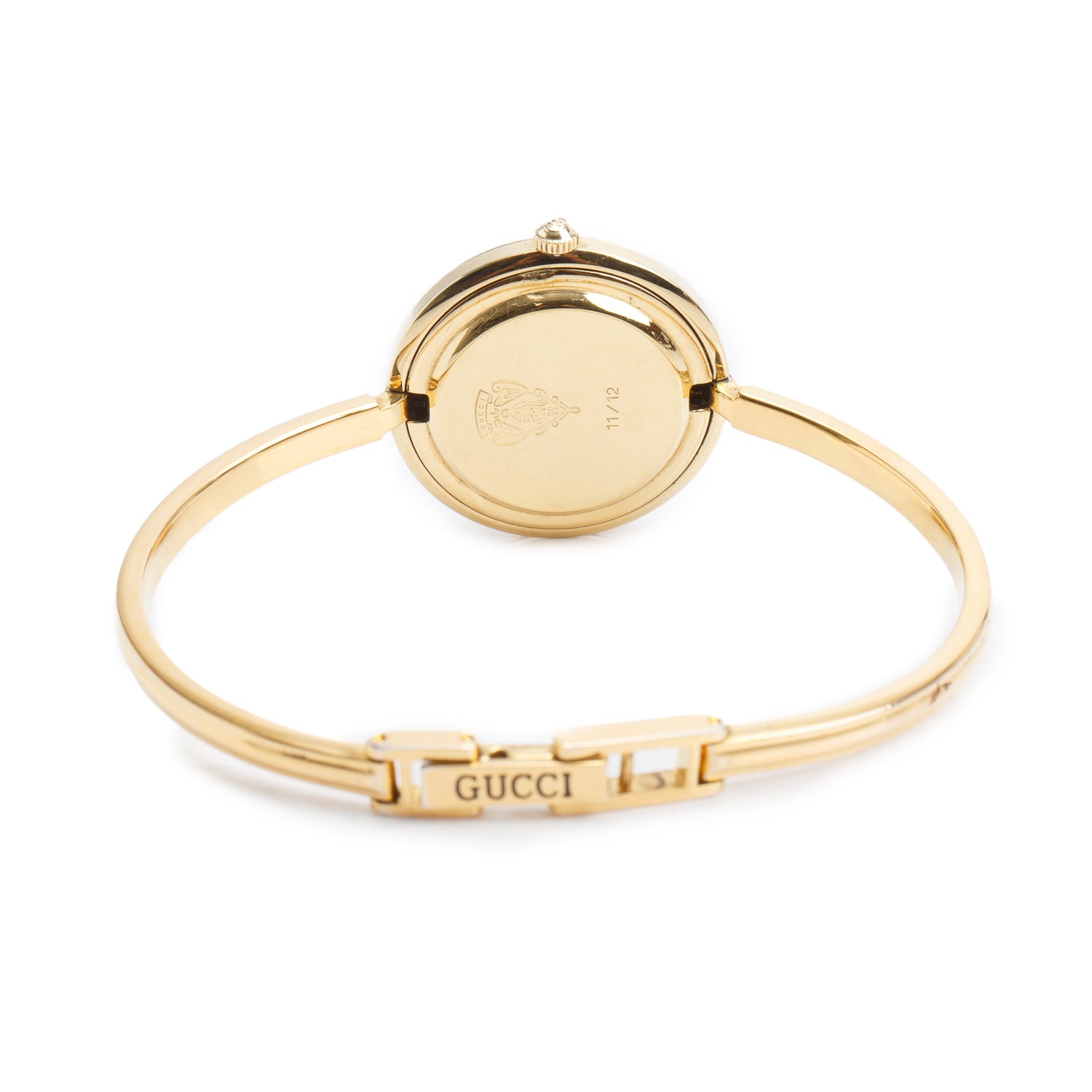 Gucci Gold Plated Stainless Steel 1100 Series 26 MM Watch White Dial