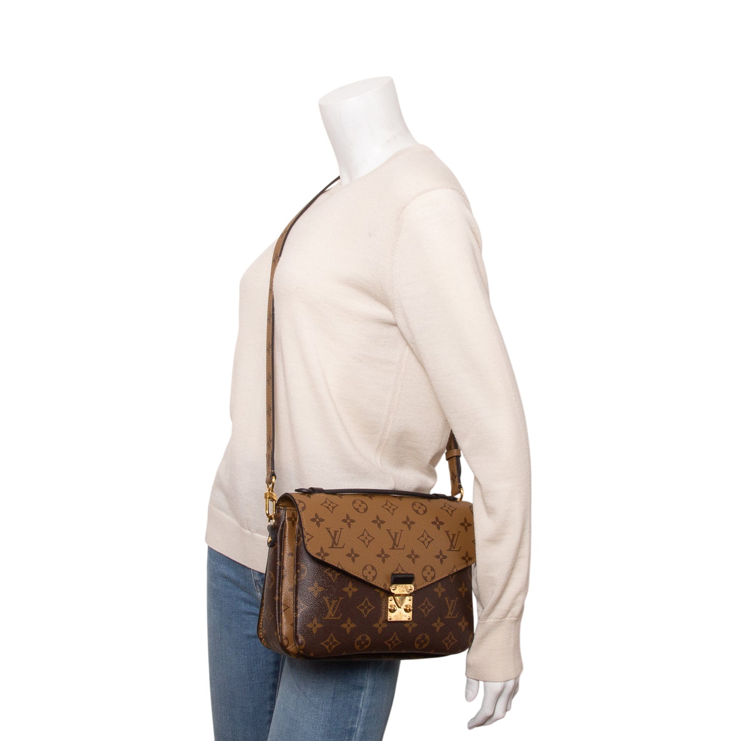 Louis Vuitton 2022 Reverse Monogram Pochette Metis w/ Strap, Box & Receipt