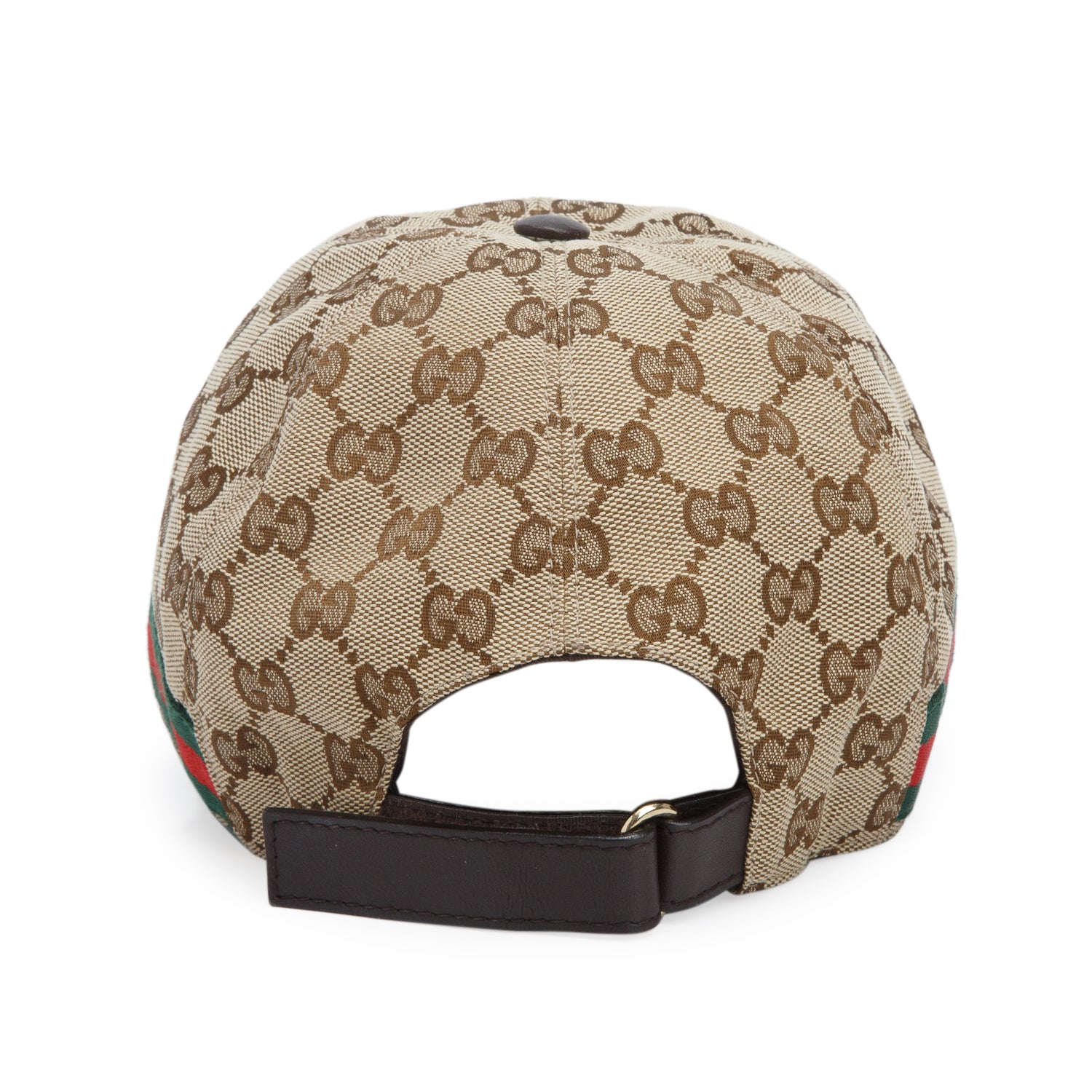 Gucci Beige Monogram Web Baseball Hat, Size M 58