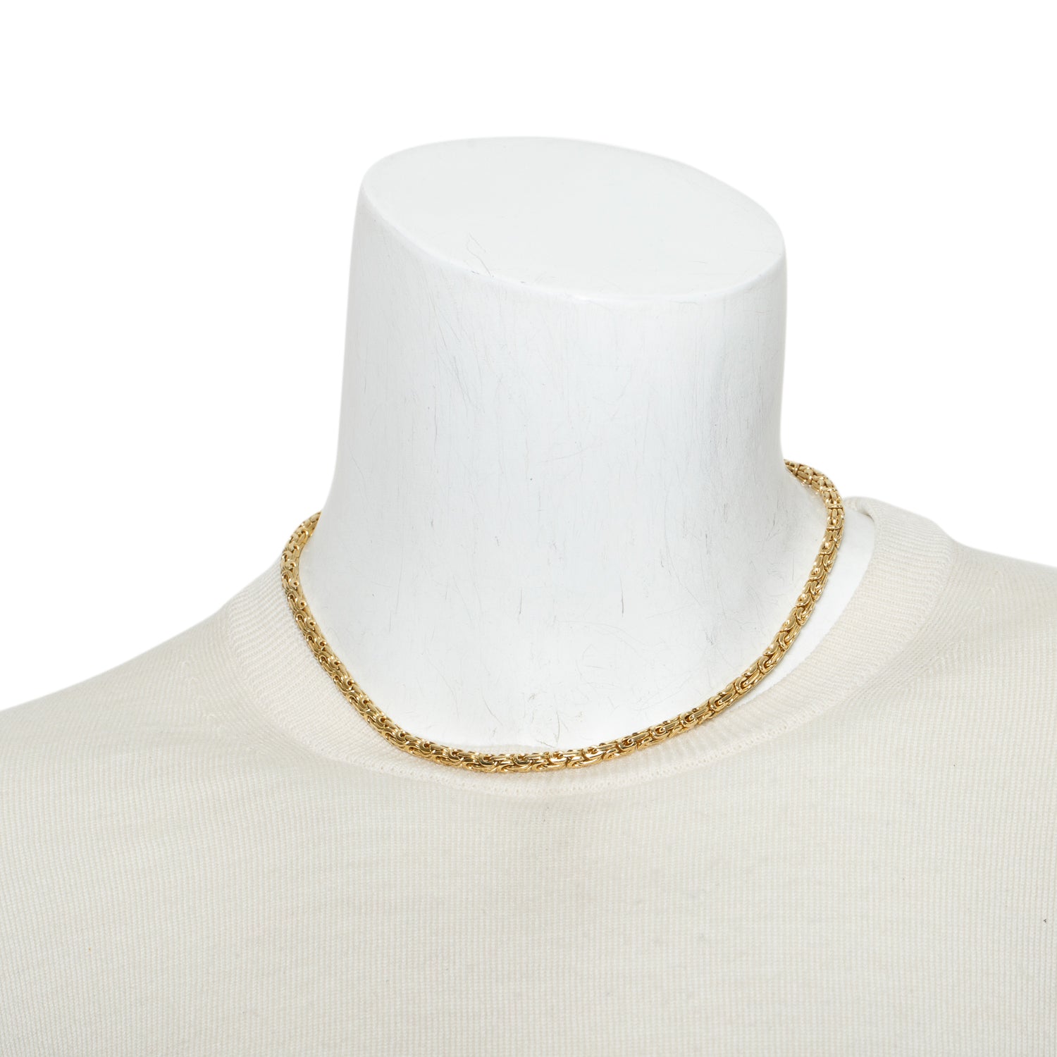 Christian Dior Gold Plated Vintage Chain Necklace w/ Box