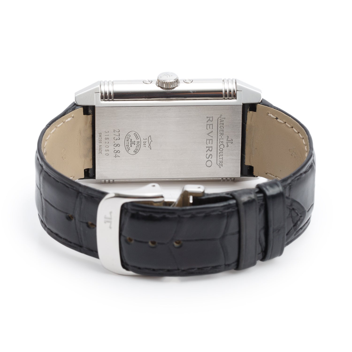 Jaeger-LeCoultre Stainless Steel Grande Reverso Calendar 30 MM Manual Watch Silver Dial w/ Box & Papers