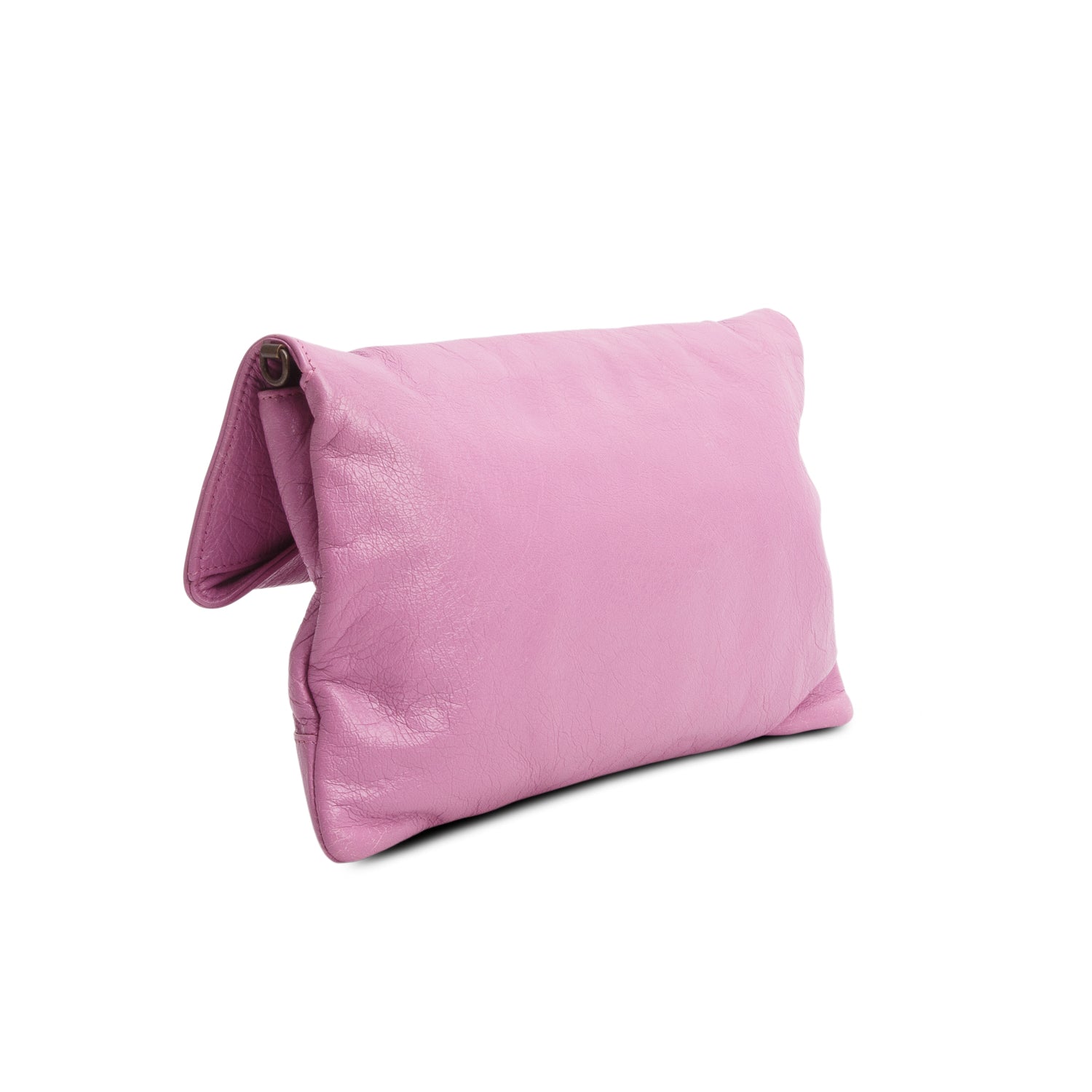 Balenciaga Purple Agneau Classic Hardware Envelope Clutch w/ Strap