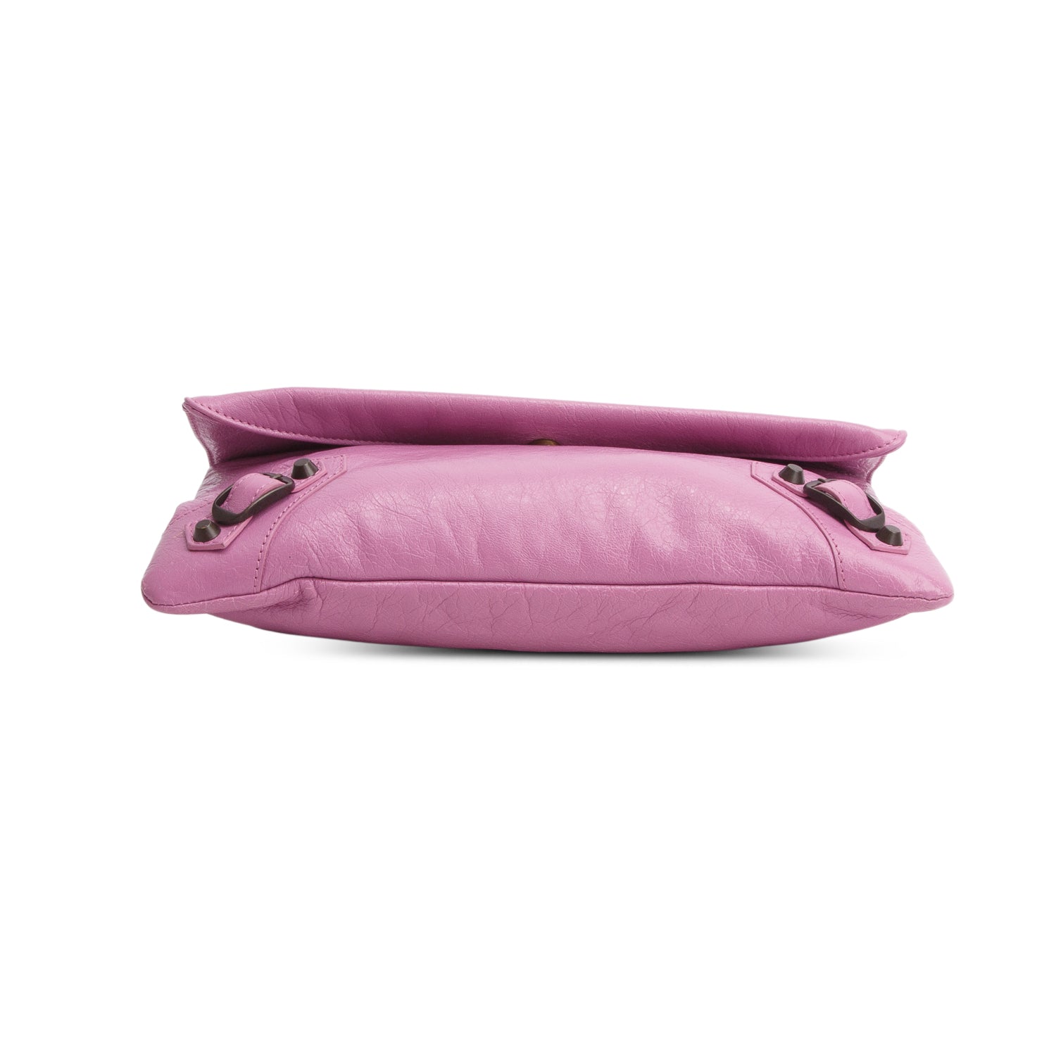 Balenciaga Purple Agneau Classic Hardware Envelope Clutch w/ Strap