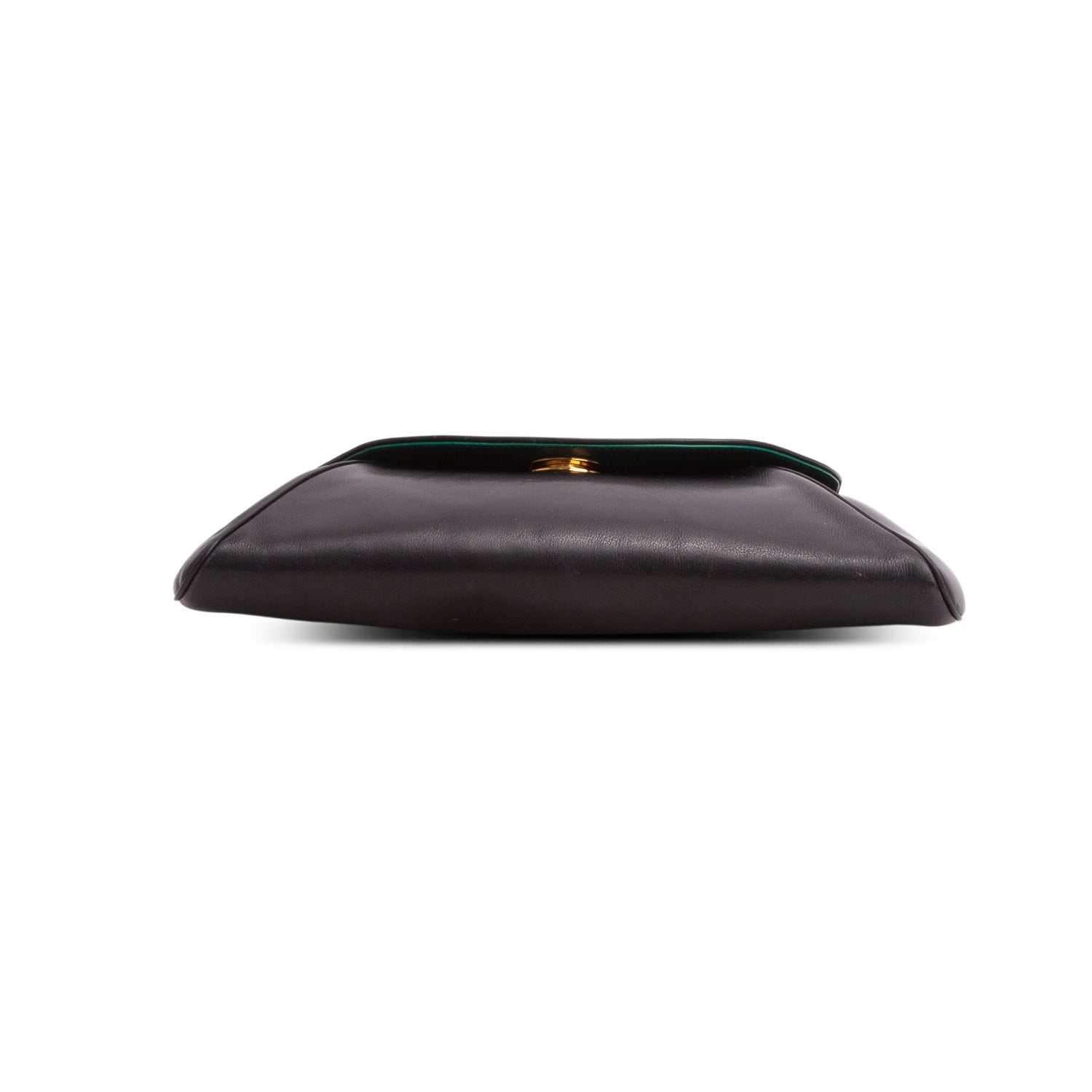 Cartier Vintage Black Leather Panthere Clutch Bag w/ Pouch