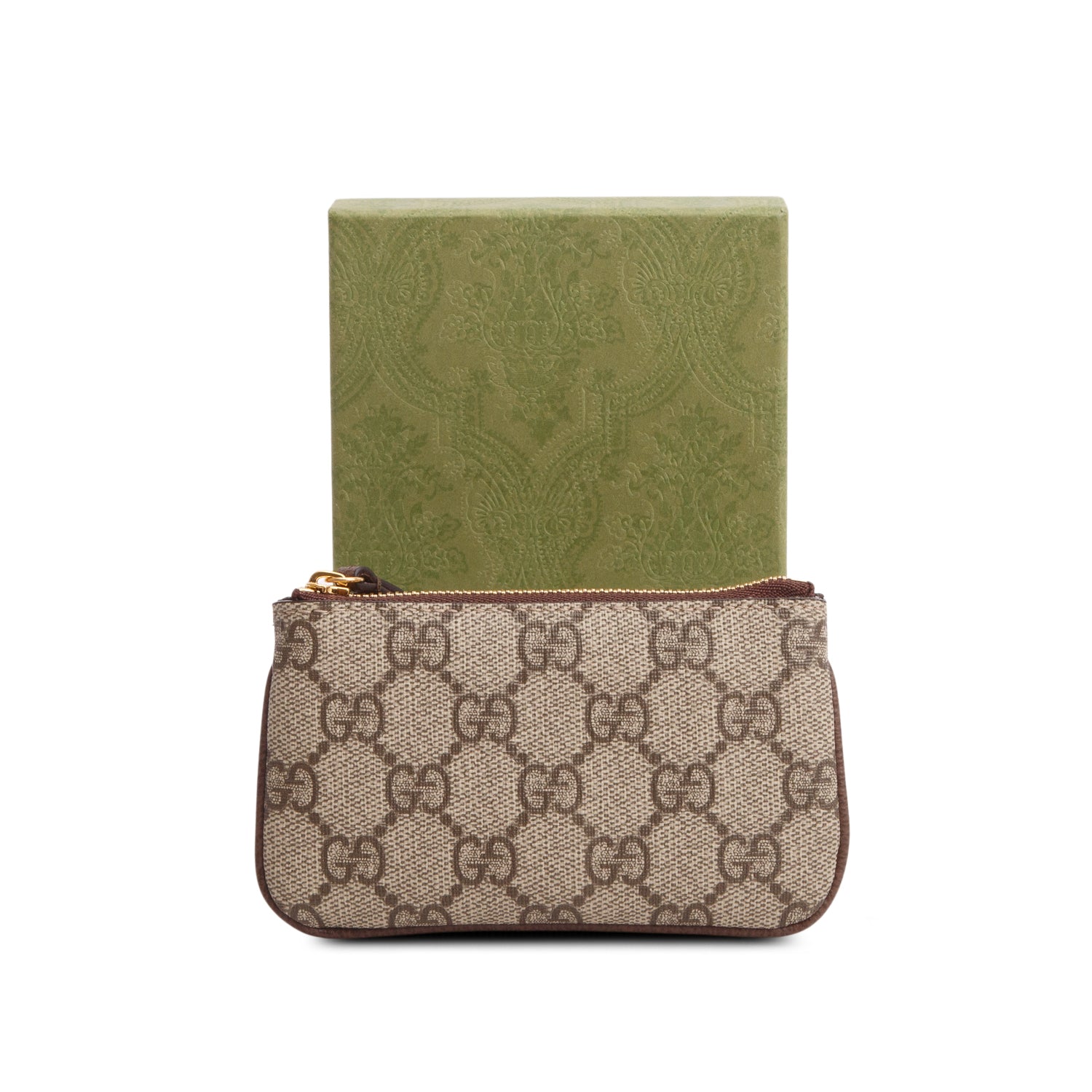 Gucci GG Supreme Monogram Zip Ophidia Key Case w/ Box