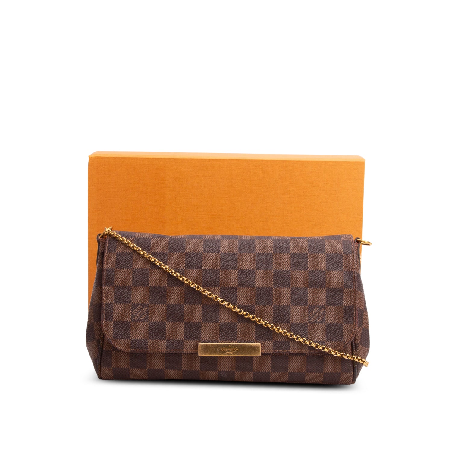 Louis Vuitton Damier Ebene Favorite MM w/ Box, Strap & Receipt