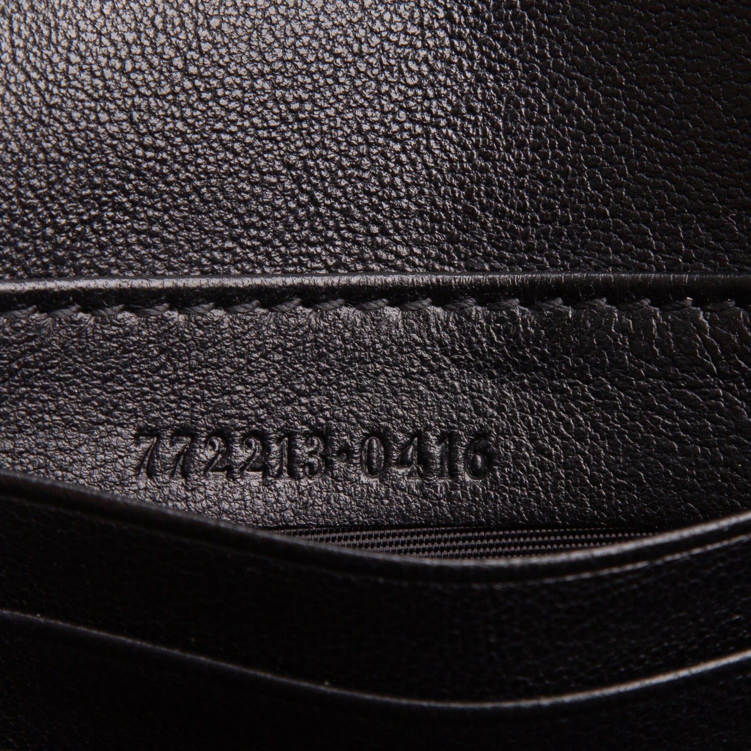 Gucci Black Calfskin Diagonal Stitched Blondie Wallet on Chain w/ Box