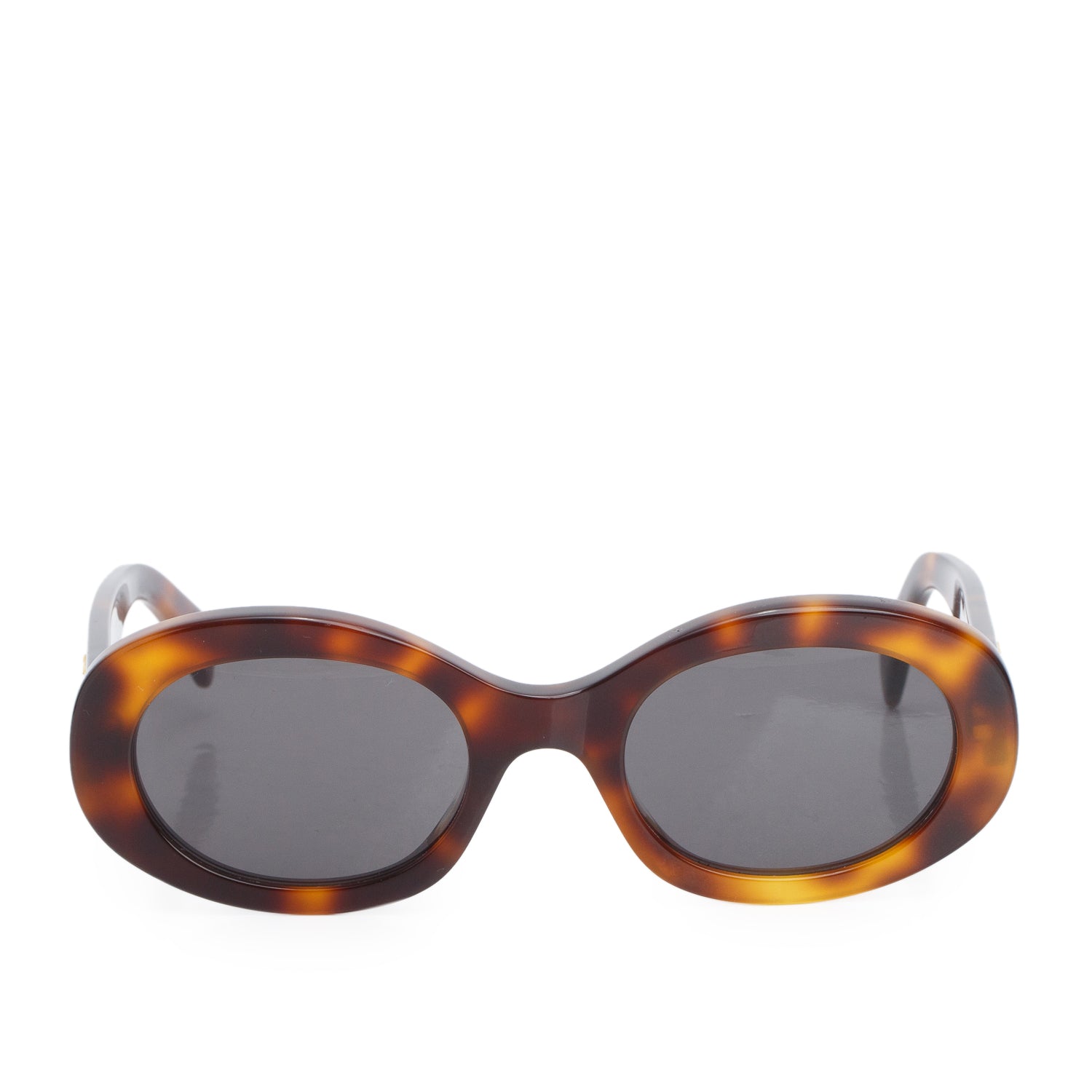Celine CL40194U Tortoise Acetate Triomphe Oval Sunglasses w/ Case