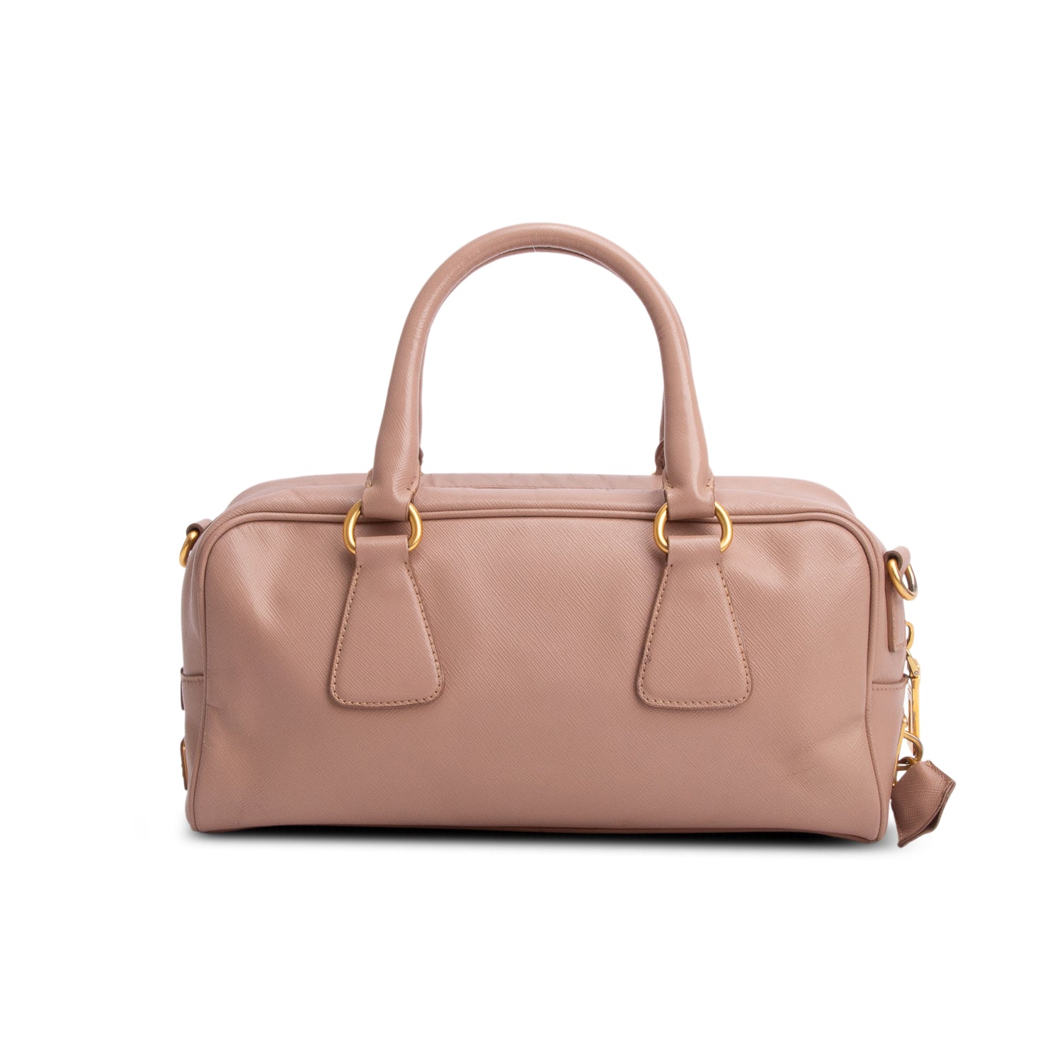 Prada Pink Saffiano Lux Small Boston w/ Strap