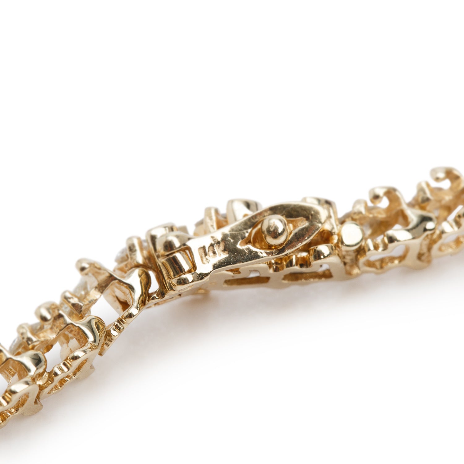 14k Yellow Gold 4.75 tcw. Diamond Link Tennis Bracelet