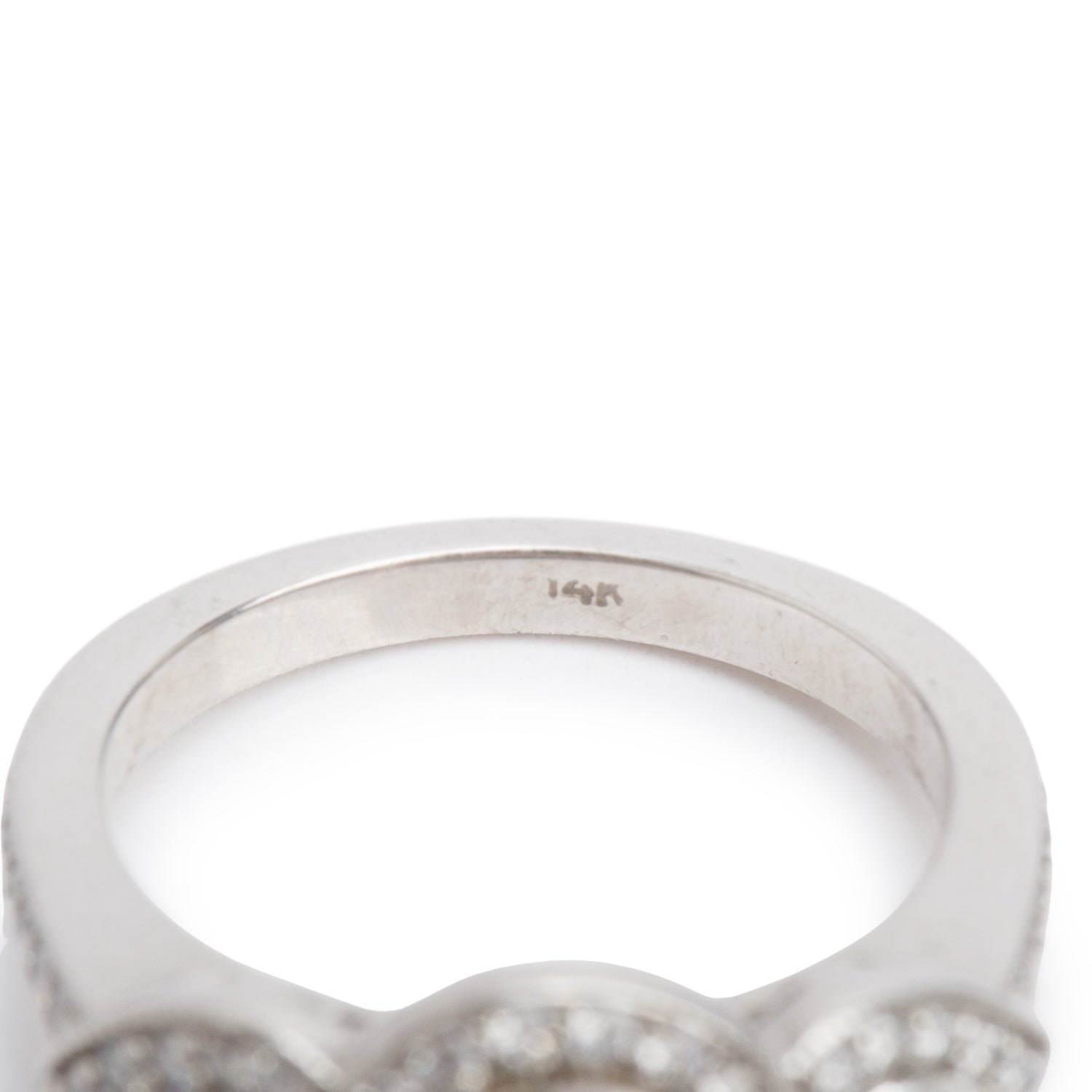 14k White Gold 1.82 tcw. Diamond Cocktail Ring, Size 5.75