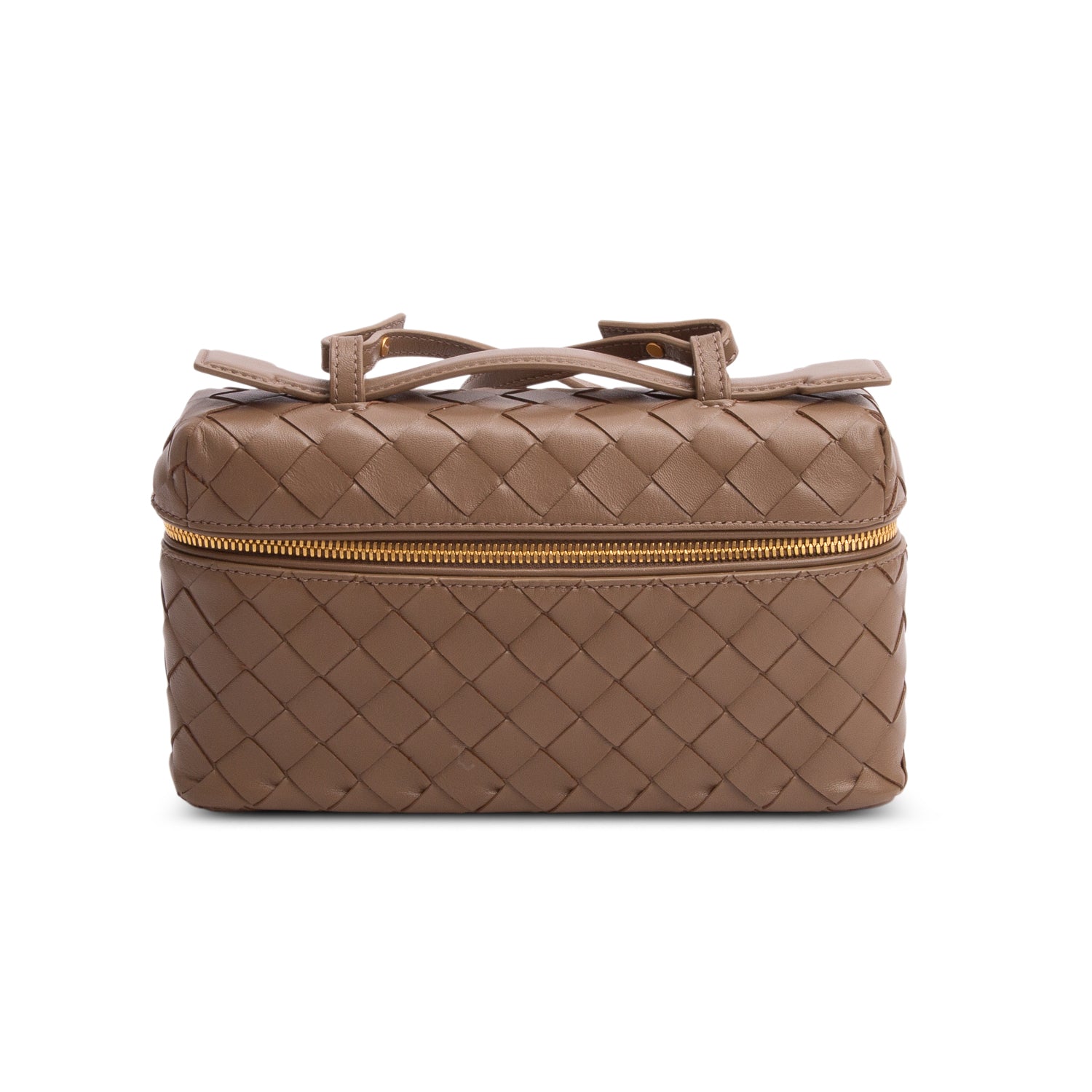 Bottega Veneta Brown Nappa Intrecciato Bang Bang Vanity Case w/ Strap