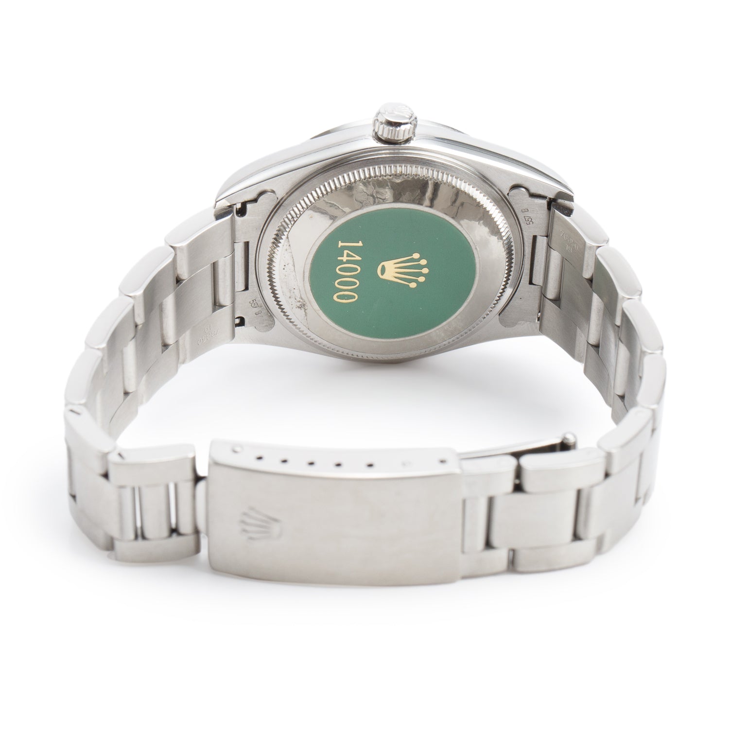 Rolex Stainless Steel Oyster Perpetual Air King 34 MM Watch Black Dial 14000