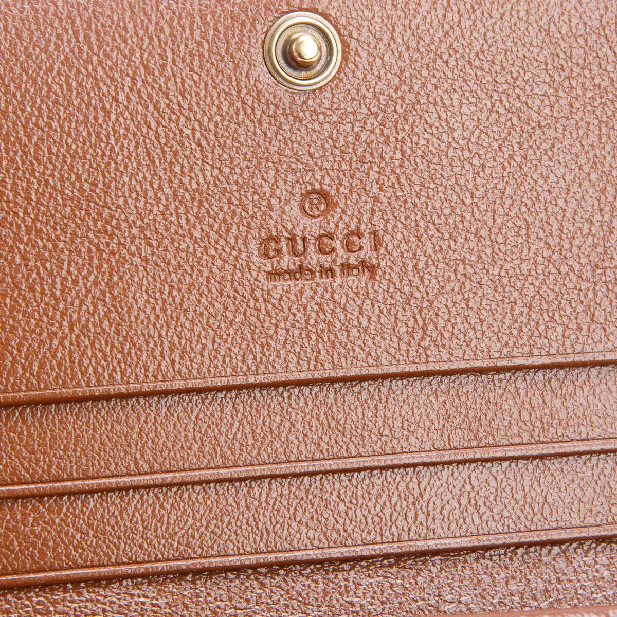 Gucci Brown Diagonal Quilted GG Marmont Leather Card Case Wallet