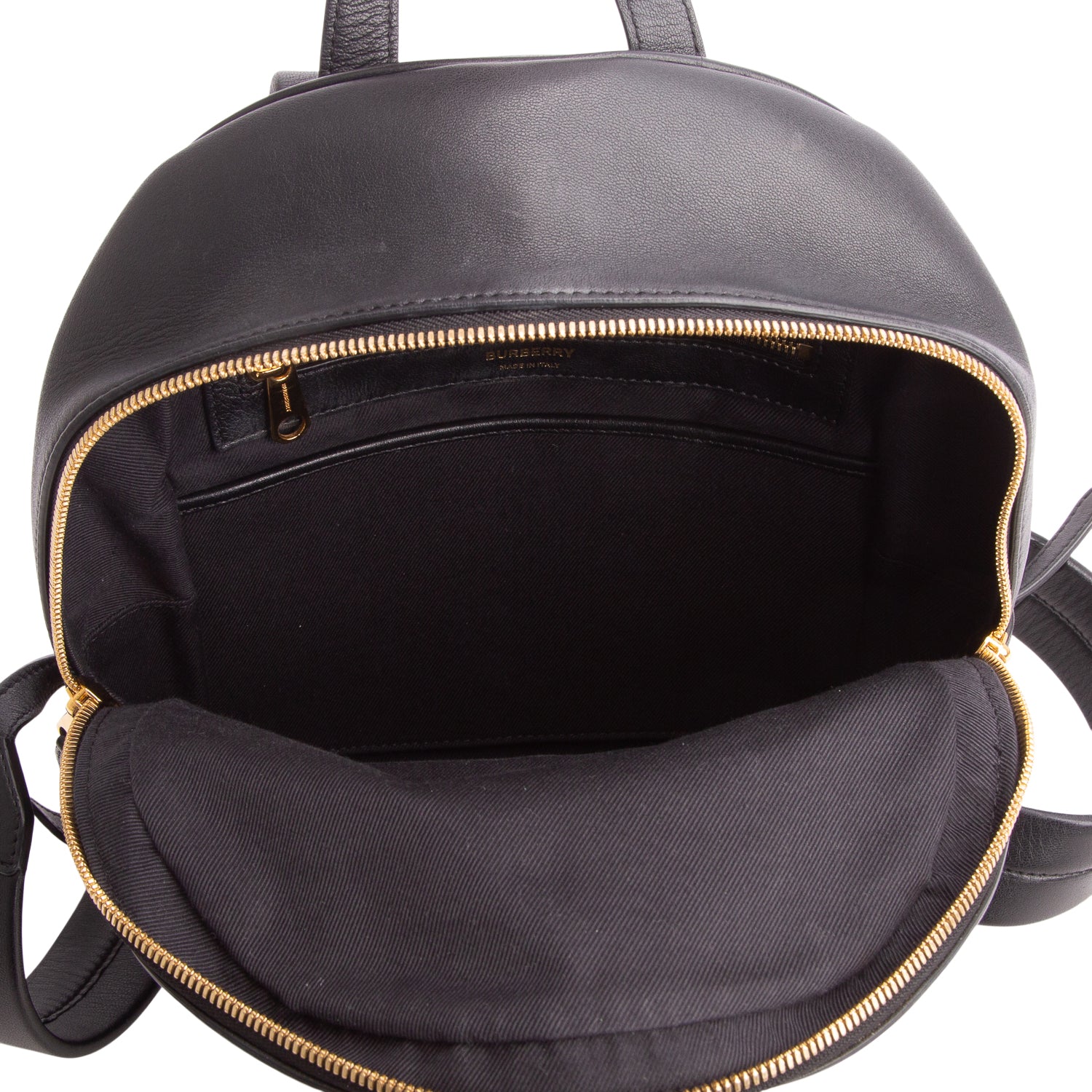Burberry Black Quilted Leather TB Zip Pocket Backpack