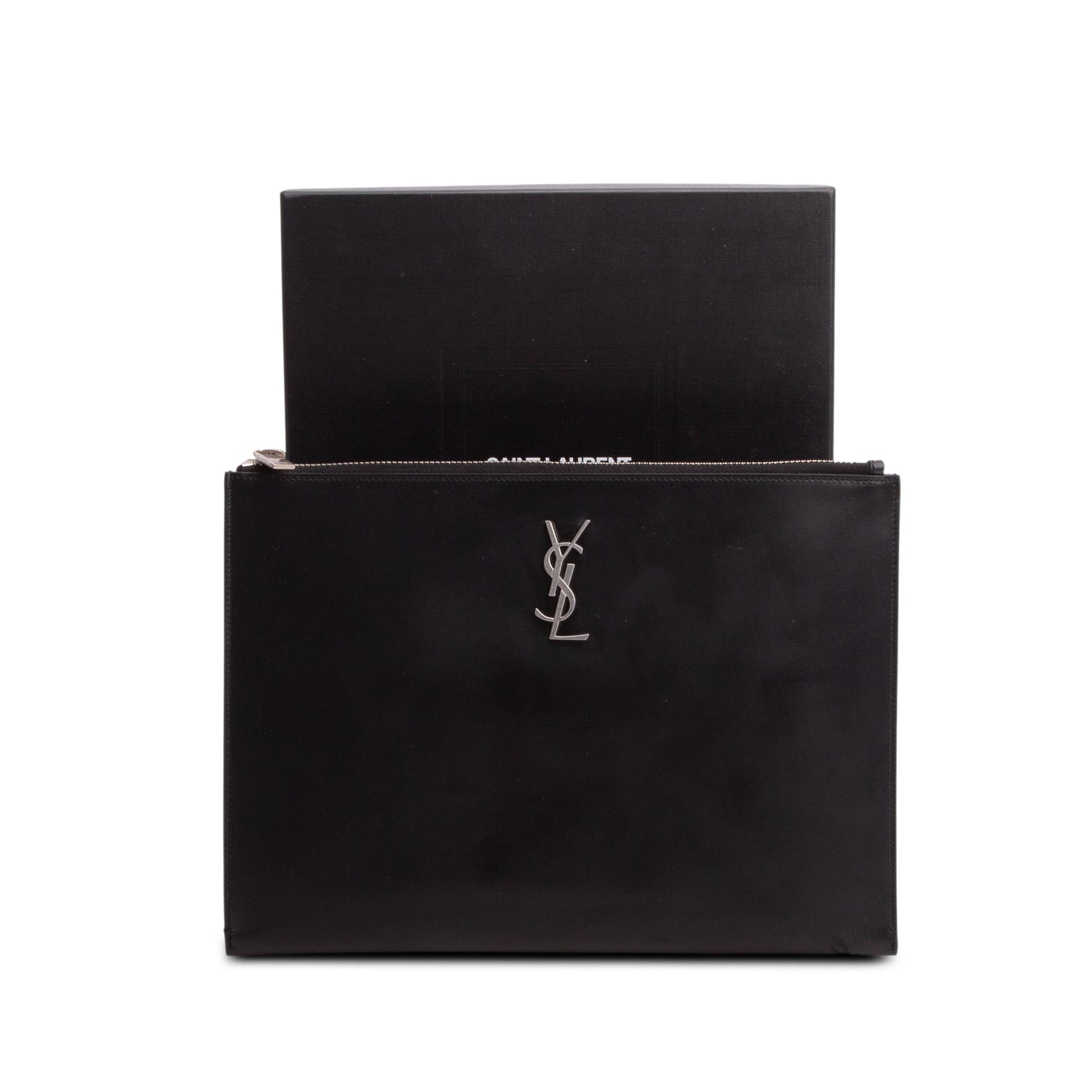 Saint Laurent 2020 Black Calfskin Ipad Holder w/ Box