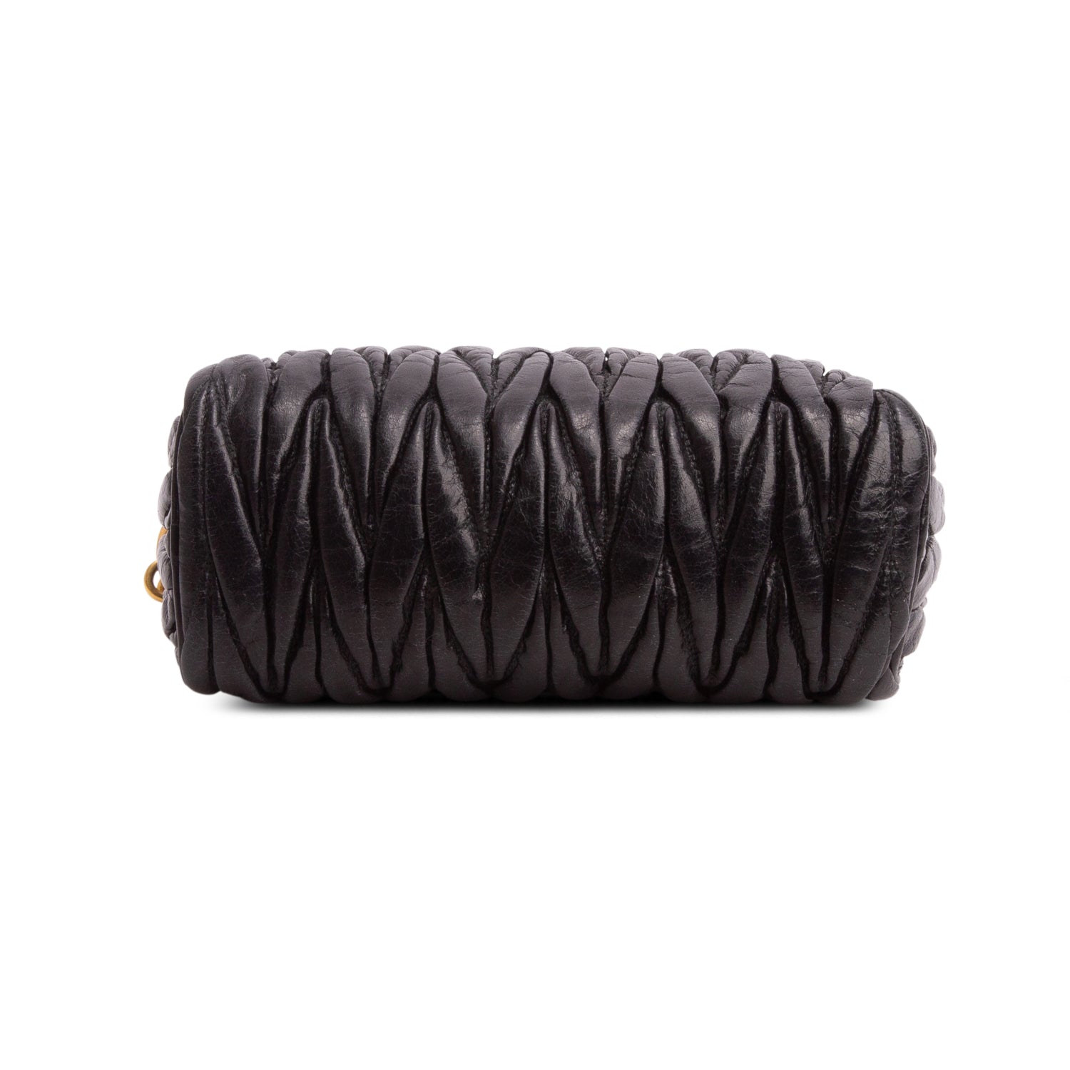 Miu Miu Black Nappa Matelasse Lux Shoulder Bag