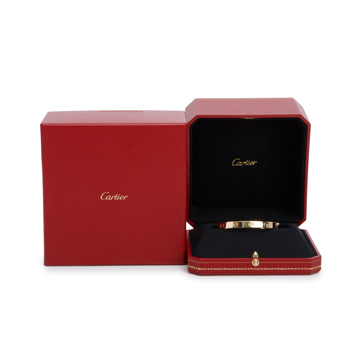 Cartier 2024 18k Yellow Gold Love Cuff, Size 18 w/ Box, Receipt & Certificate