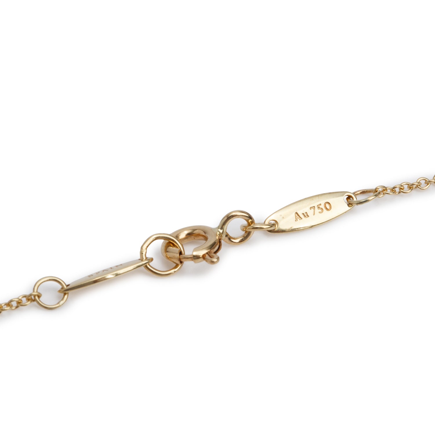 Tiffany & Co. Elsa Peretti 18k Yellow Gold Small Infinity Cross Pendant Necklace w/ Box