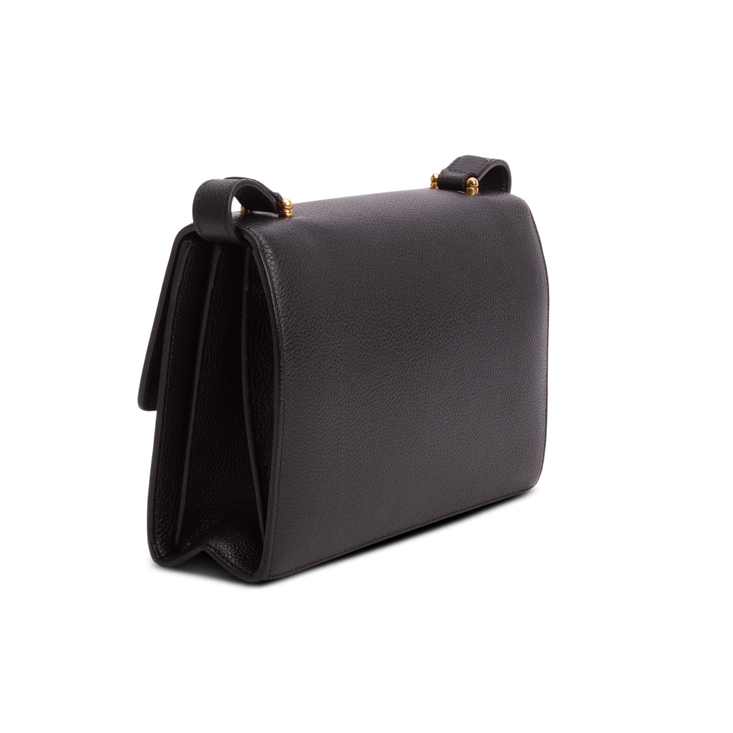 Gucci Black Grainy Calfskin Leather Small Zumi Shoulder Bag