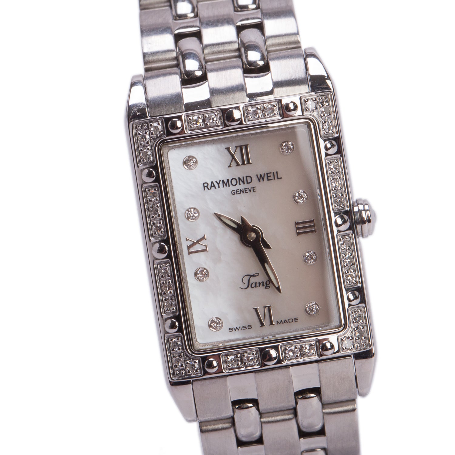 Raymond Weil Stainless Steel Diamond BezelTango Quartz Watch Mother of Pearl Diamond Dial 5971