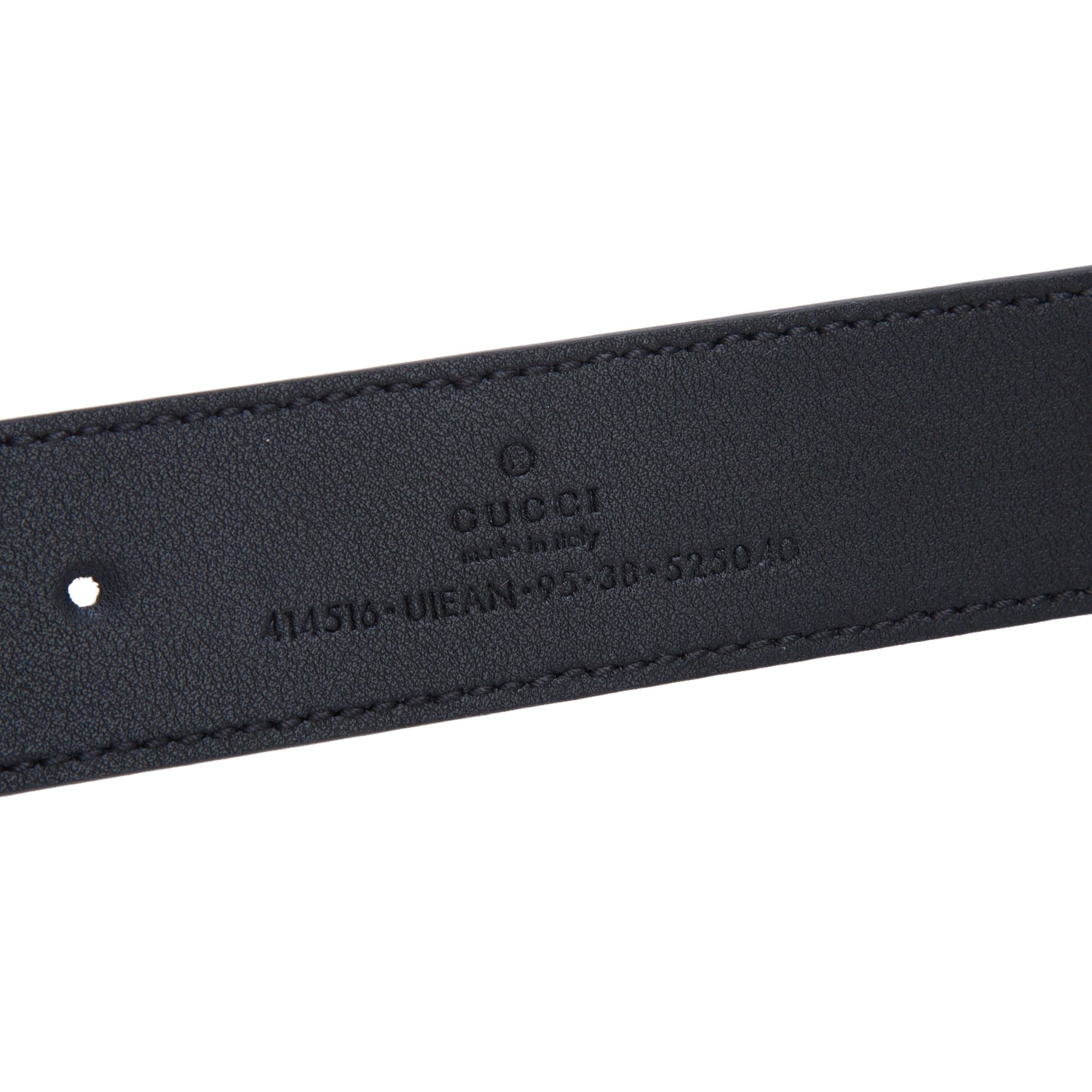 Gucci Black GG Supreme Canvas Bee Interlocking G Belt 95 38 w/ Box