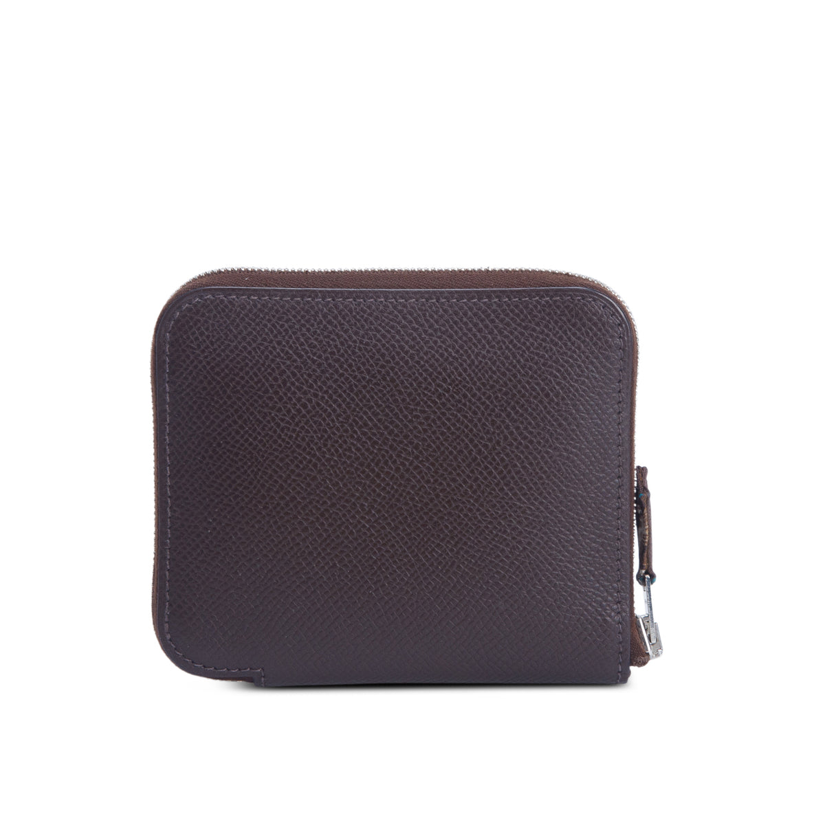 Hermes Moka Epsom Leather Silk'In Compact Wallet