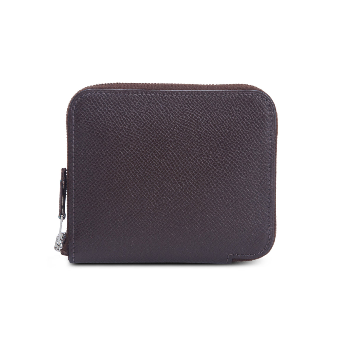 Hermes Moka Epsom Leather Silk'In Compact Wallet