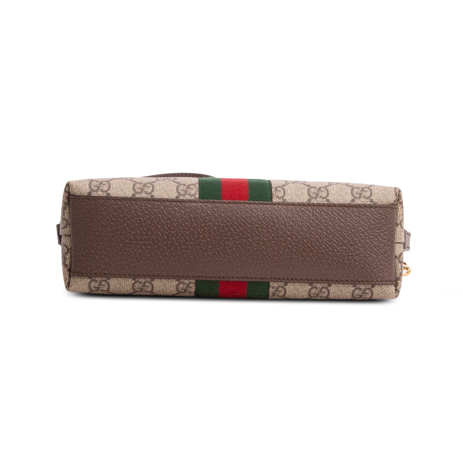 Gucci GG Supreme Monogram Textured Dollar Calfskin Web Small Ophidia Dome Shoulder Bag w/ Box