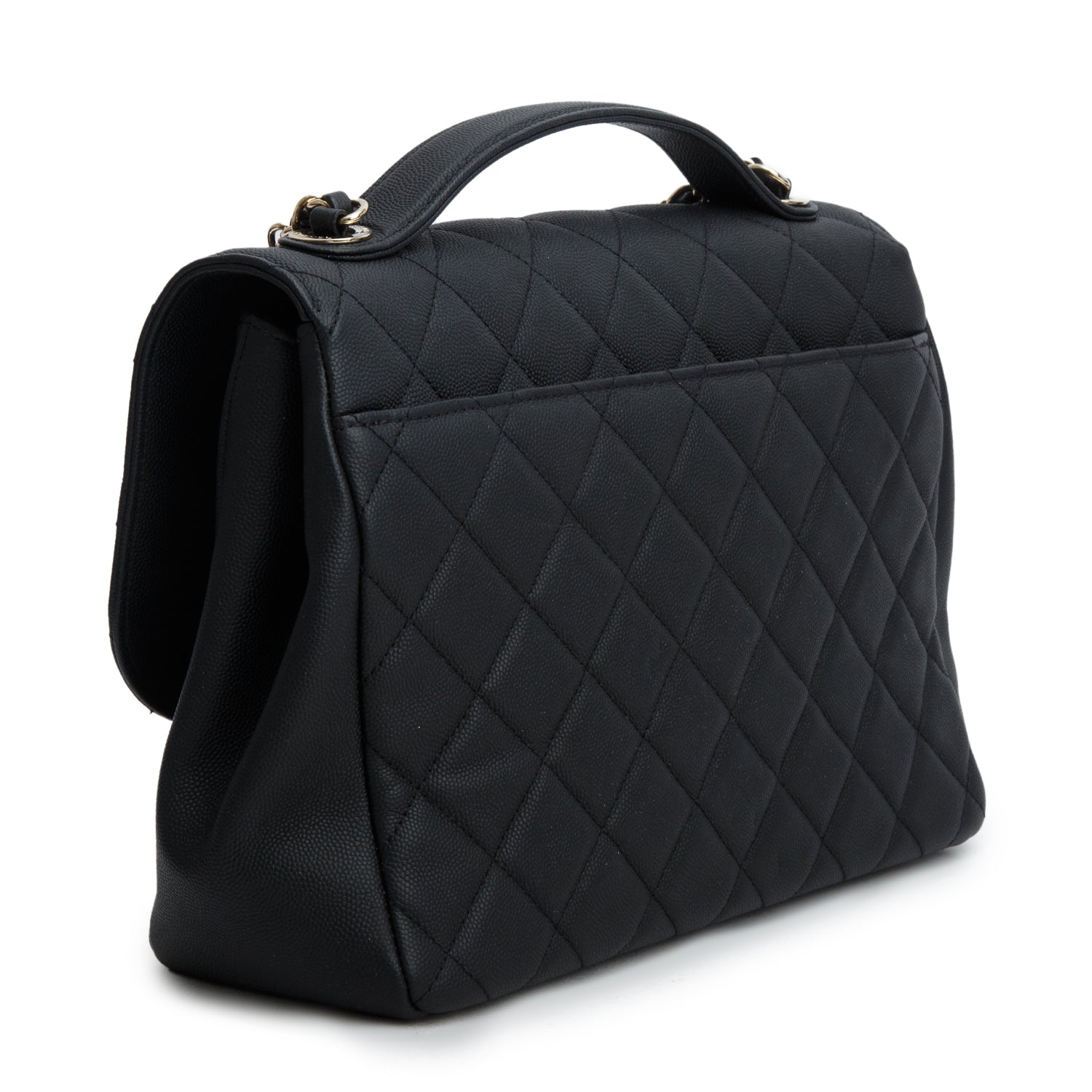 Chanel 2020 Black Caviar Quilted Large Business Affinity Flap w/ Box & Authenticity Card
