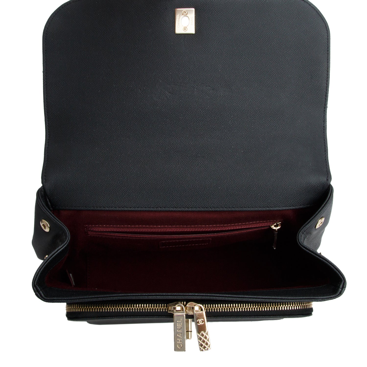Chanel 2020 Black Caviar Quilted Large Business Affinity Flap w/ Box & Authenticity Card