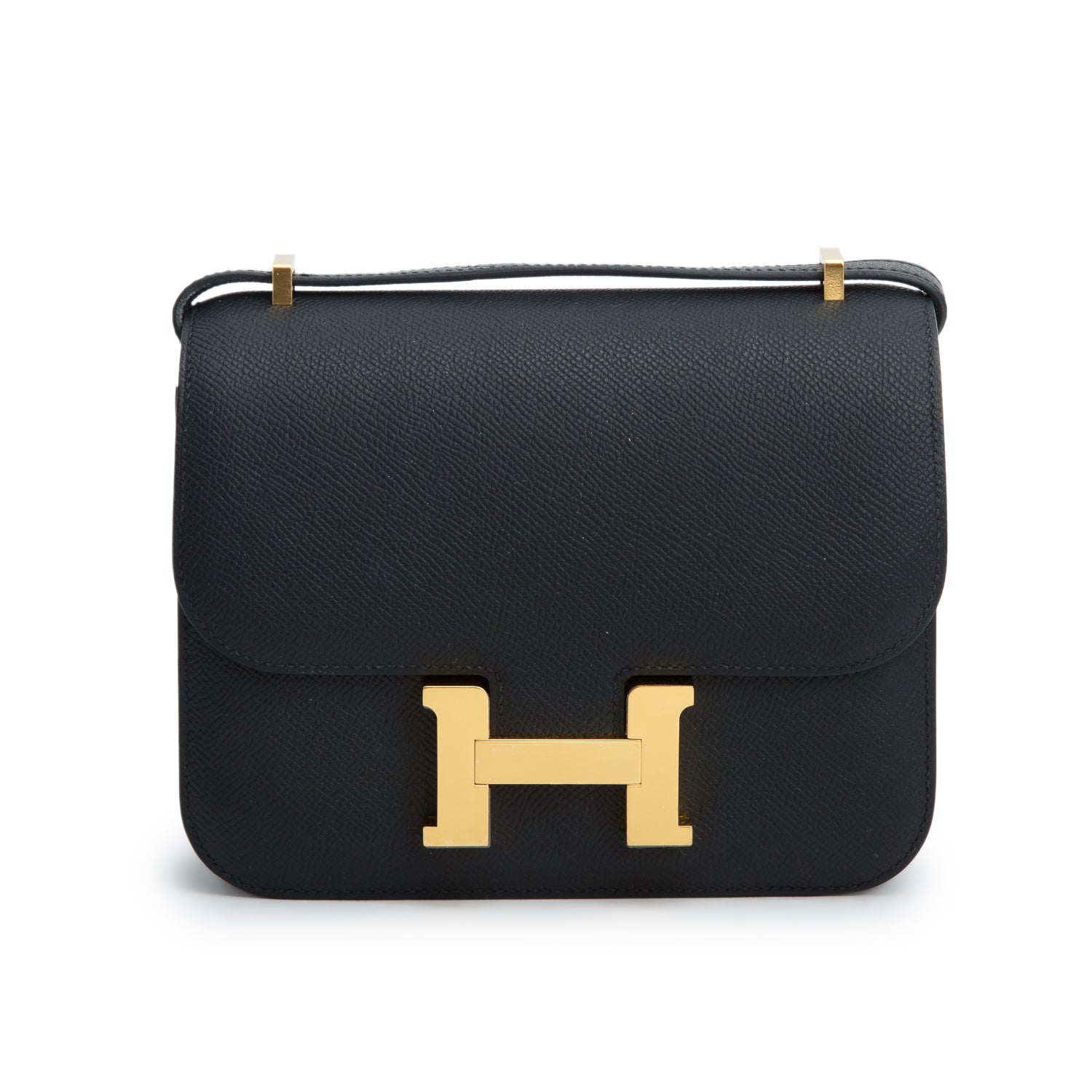 Hermes 2026 Noir Veau Epsom Leather Mini Constance III 18 w/ Box
