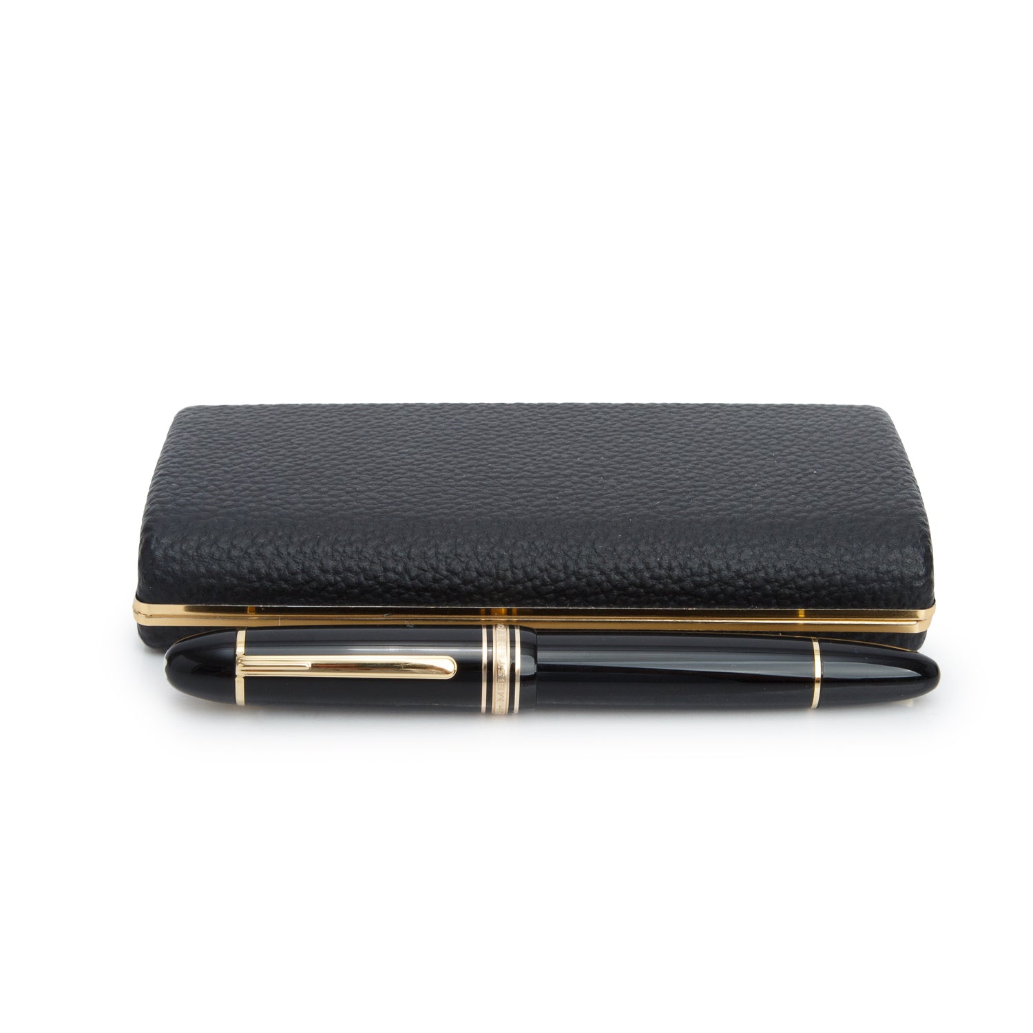 Montblanc Gold Coated Black Resin Meisterstuck 149 Fountain Pen w/ Box
