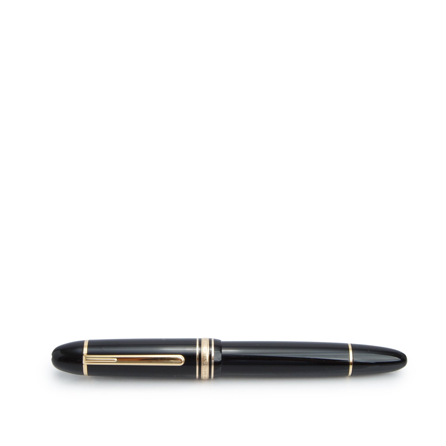 Montblanc Gold Coated Black Resin Meisterstuck 149 Fountain Pen w/ Box