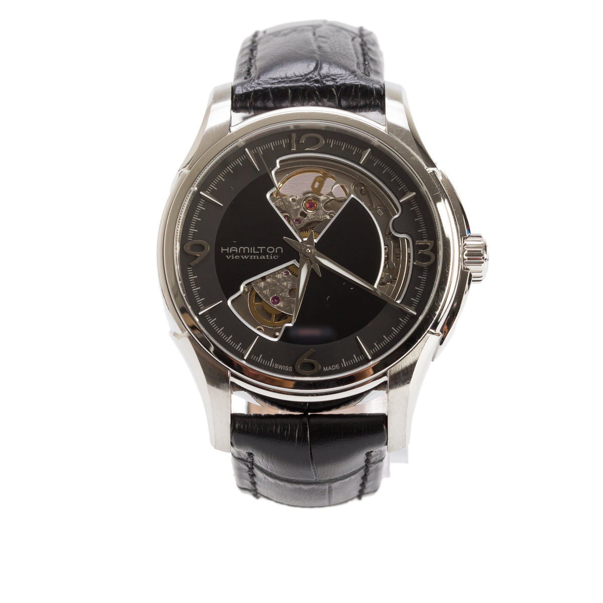Hamilton Stainless Steel Jazzmaster Open Heart 40 MM Automatic Watch Grey Dial H325651
