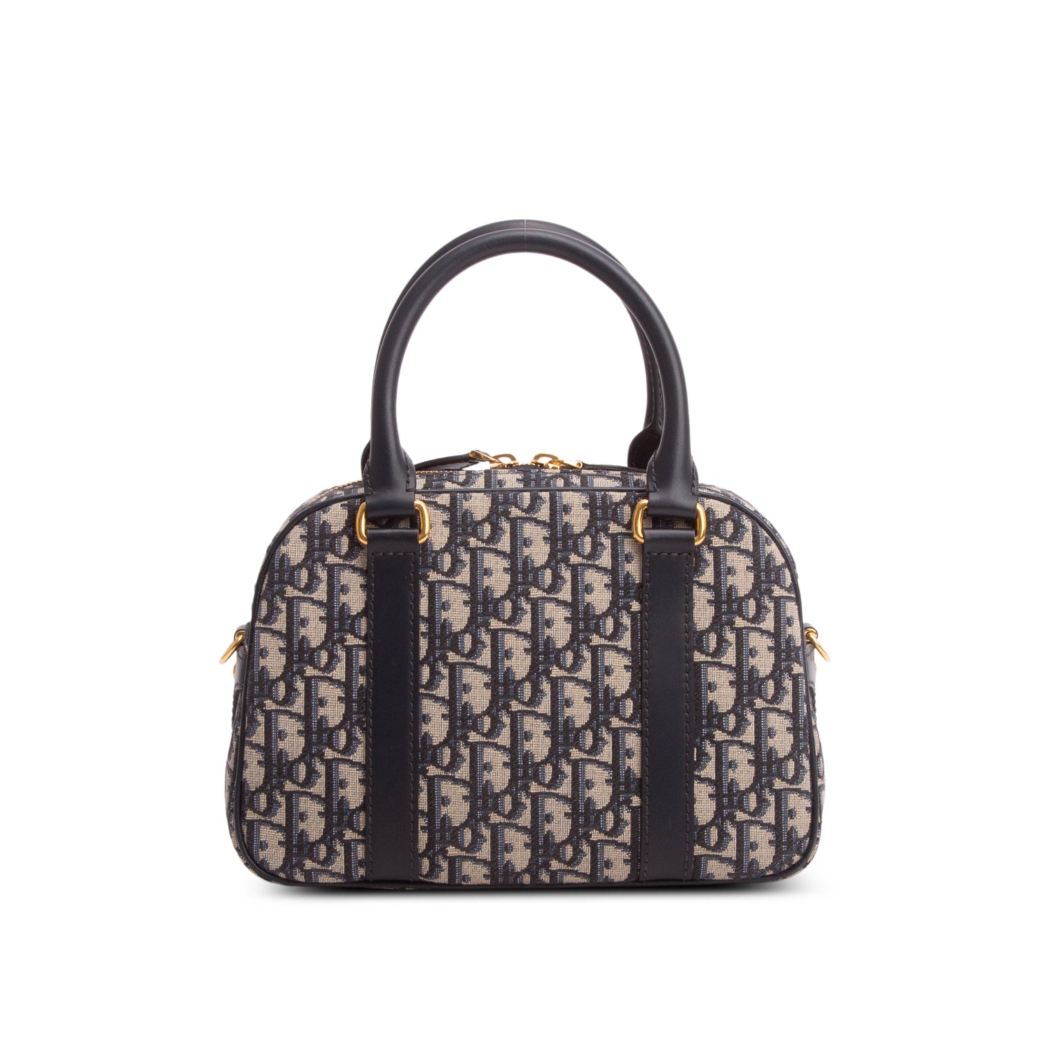 Christian Dior 2024 Navy Oblique Medium D-Vibe Bowling Bag