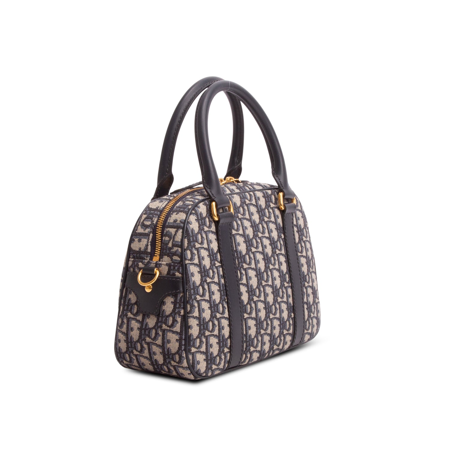 Christian Dior 2024 Navy Oblique Medium D-Vibe Bowling Bag