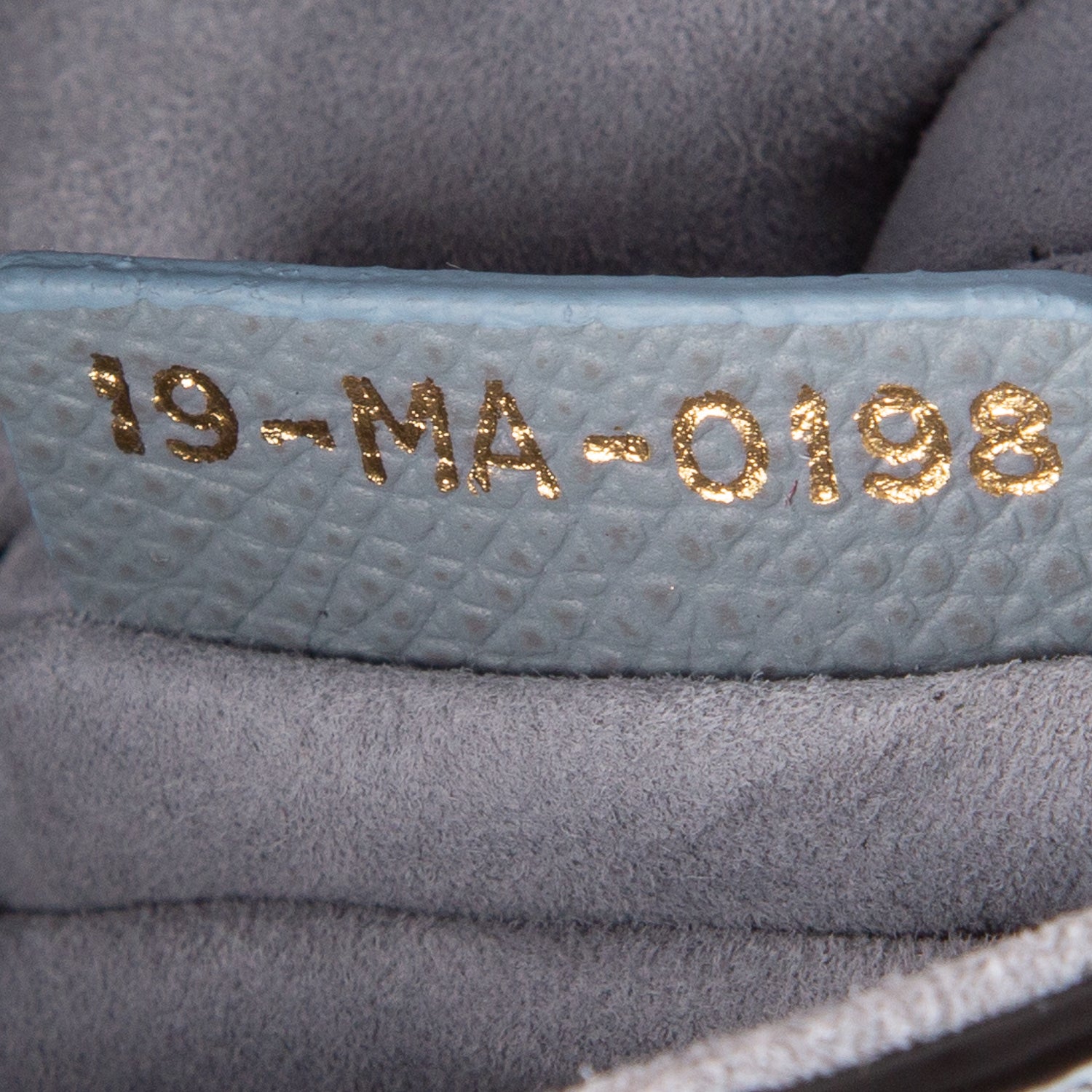 Christian Dior Blue Grained Calfskin Mini Saddle Bag