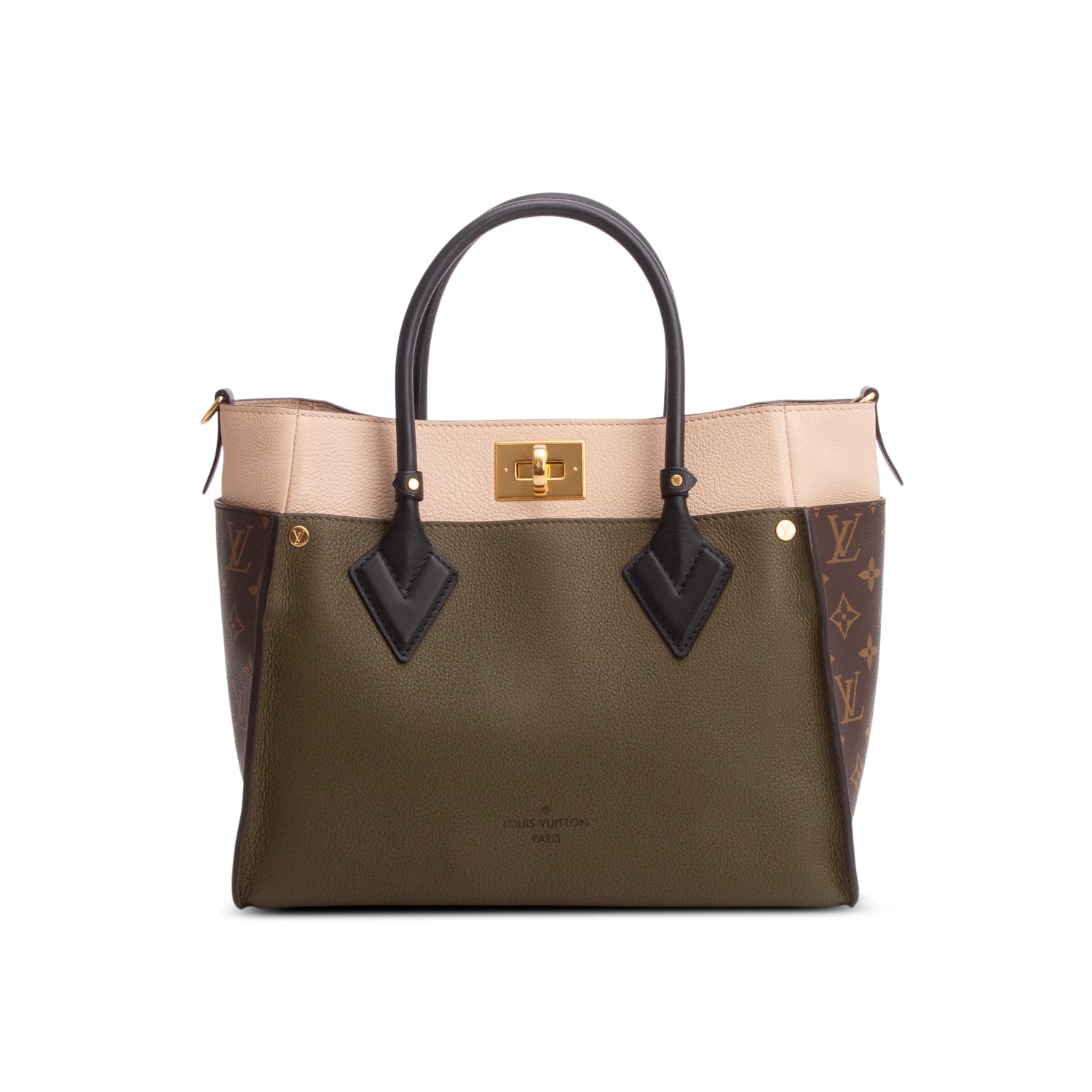 Louis Vuitton Green Calfskin Monogram On My Side MM w/ Strap