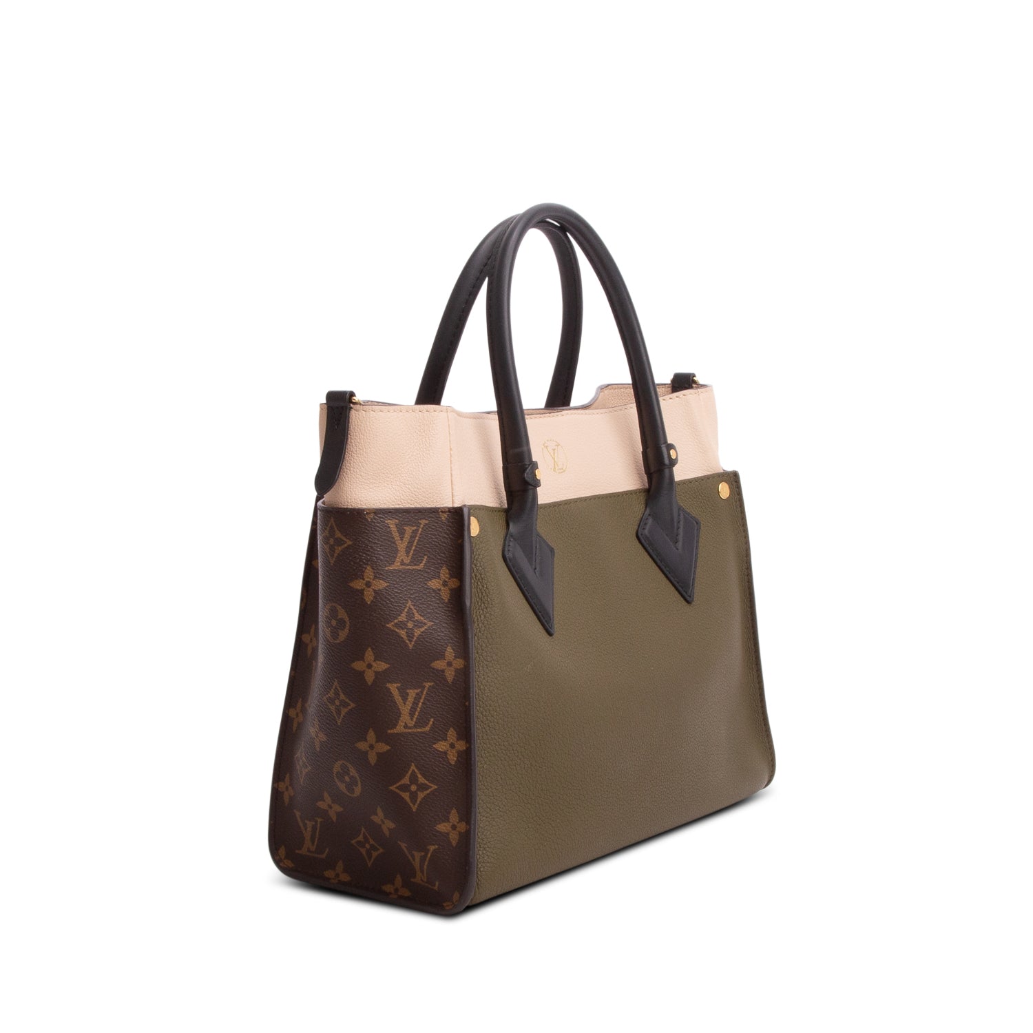 Louis Vuitton Green Calfskin Monogram On My Side MM w/ Strap