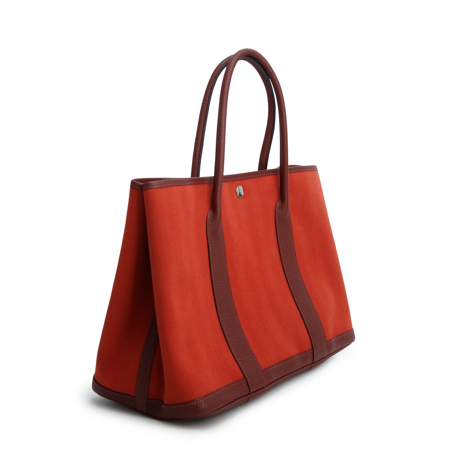 Hermes Rouge Duchesse/Rouge H Toile Negonda Garden Party Tote 36