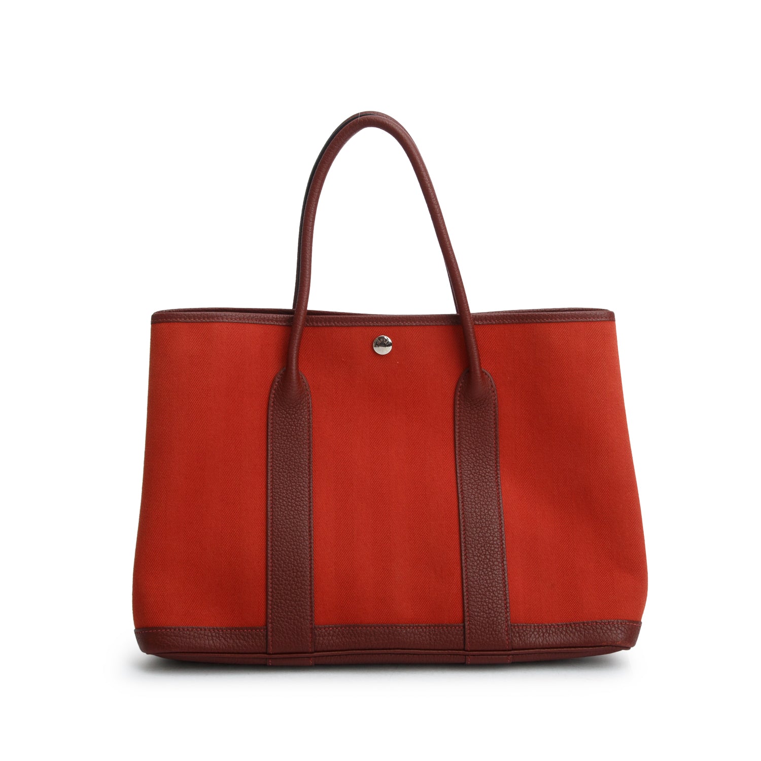 Hermes Rouge Duchesse/Rouge H Toile Negonda Garden Party Tote 36