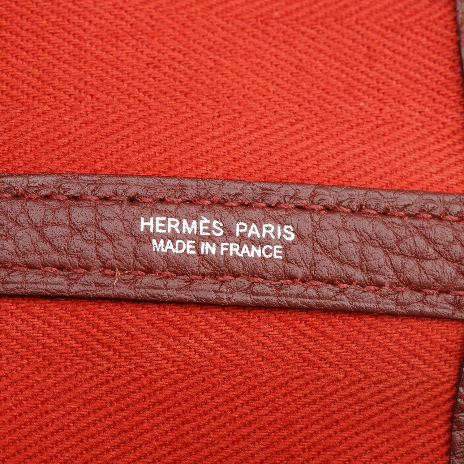 Hermes Rouge Duchesse/Rouge H Toile Negonda Garden Party Tote 36