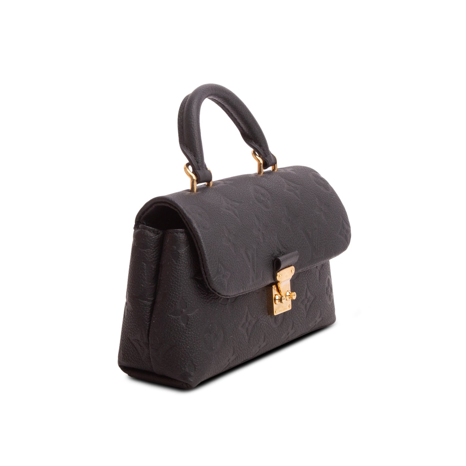 Louis Vuitton Black Monogram Empreinte Leather Nano Madeleine w/ Box & Straps