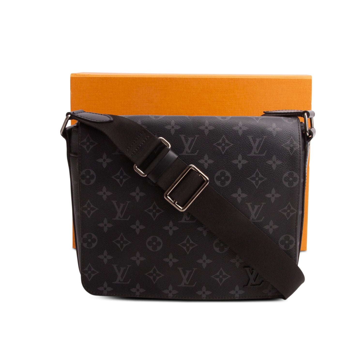 Louis Vuitton Monogram Eclipse District PM Bag w/ Box