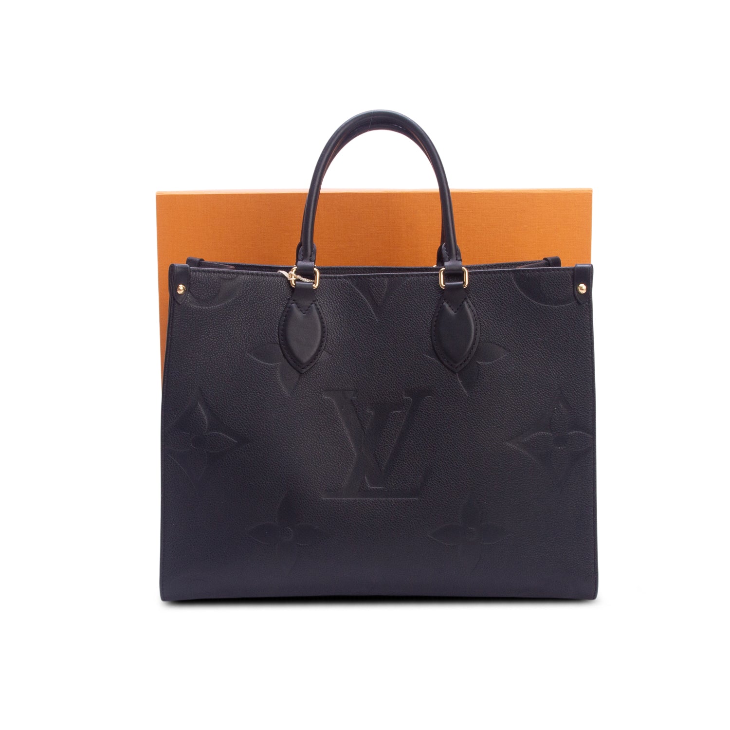 Louis Vuitton 2025 Black Empreinte Monogram Giant OnTheGo MM w/ Box & Receipt