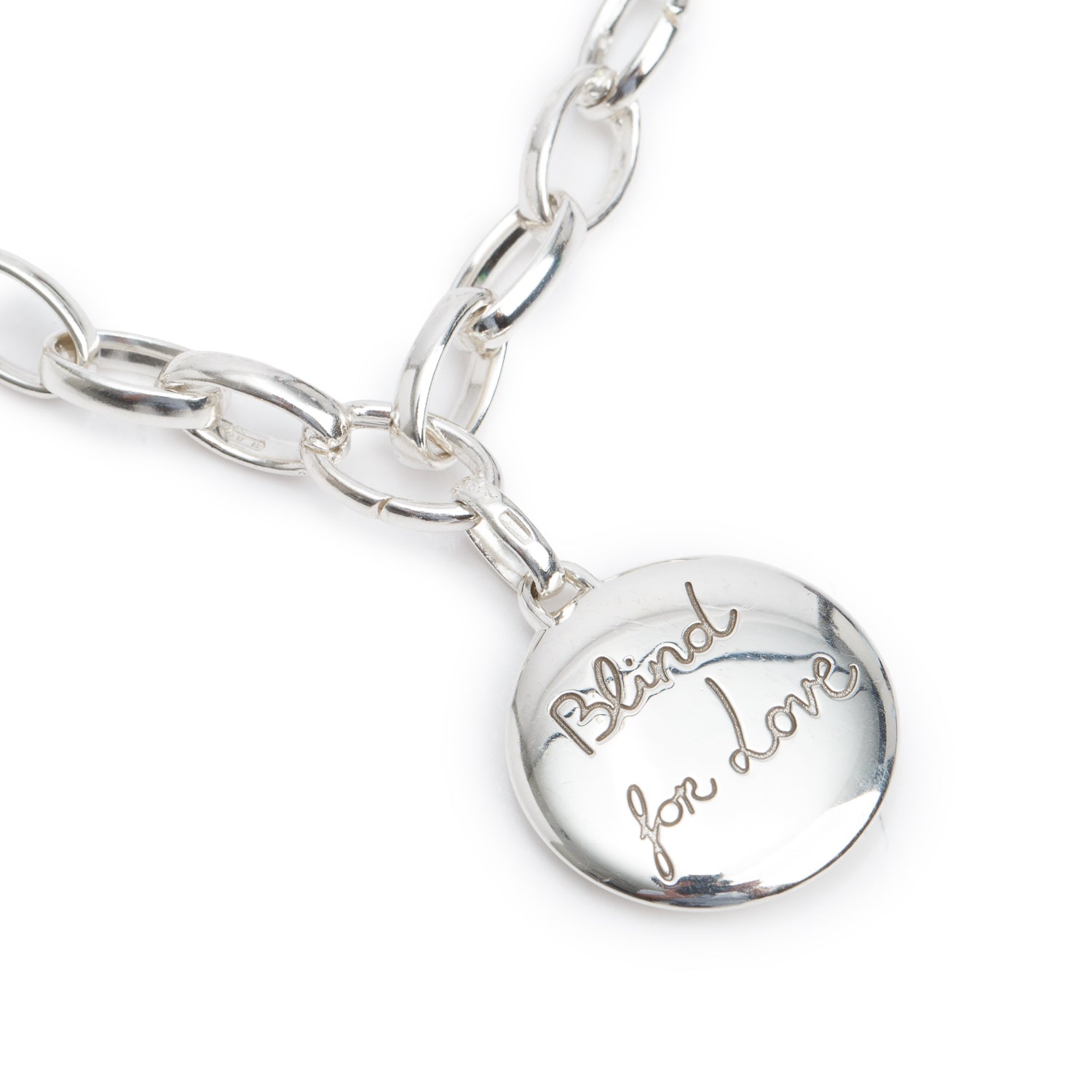 Gucci Sterling Silver Tiger Blind for Love Charm Bracelet